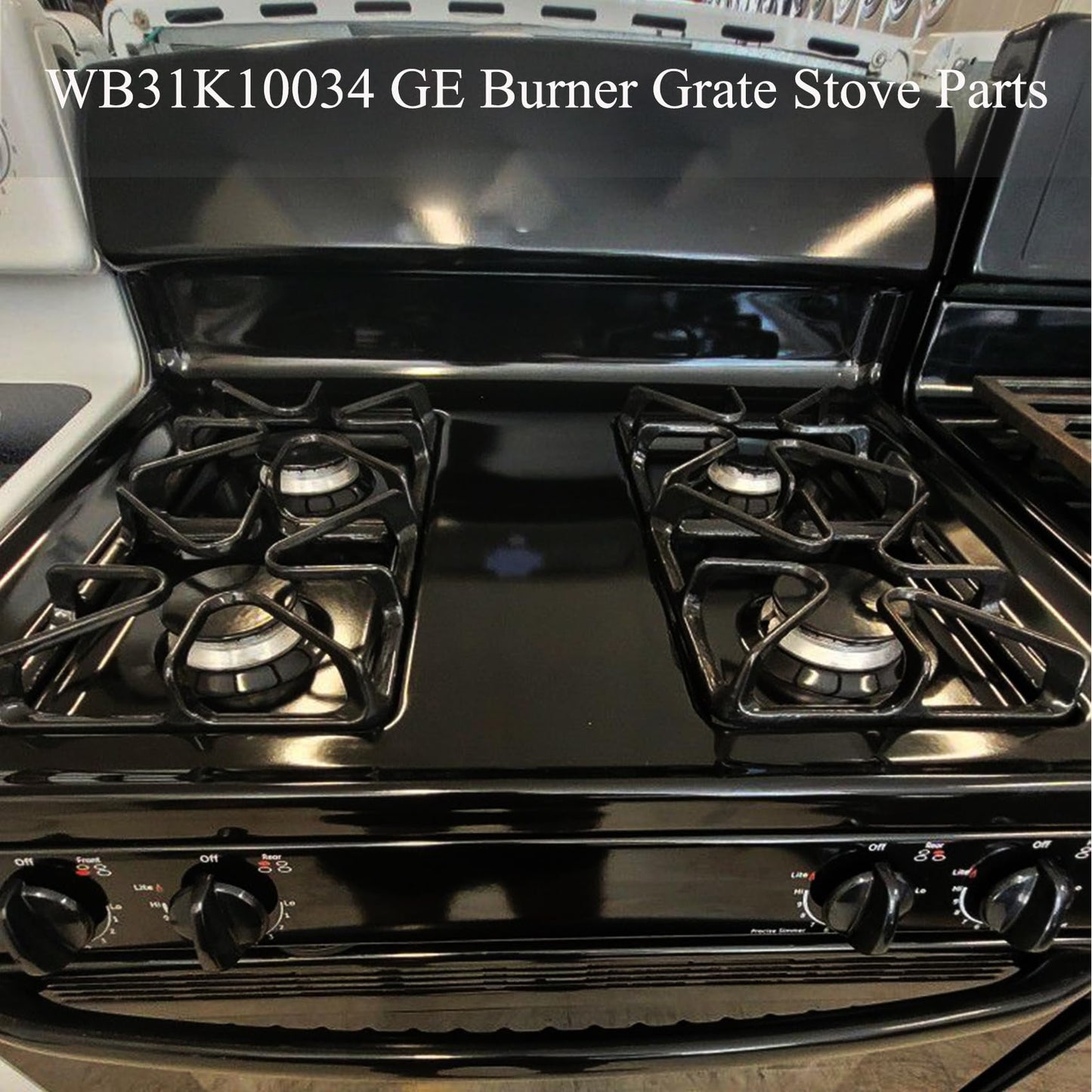 Allstare WB31K10034 Grate Replacement Parts for GE Burner Grate Stove Parts 8.4’’ x 8.46’’ General Electric Gas Range Parts Stove Surface Top Grate Cast Iron Rack 4 Pack