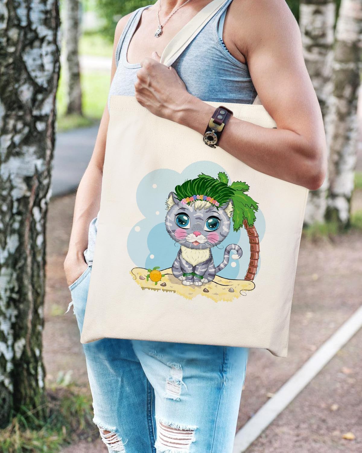 Lzerking 24 Pack Canvas Tote Bags for Sublimation, Painting, HTV - 10oz Non-Shrink Thick Fabric, 14x15 Inch Blank Tote Bags Bulk for DIY & Custom Gifts