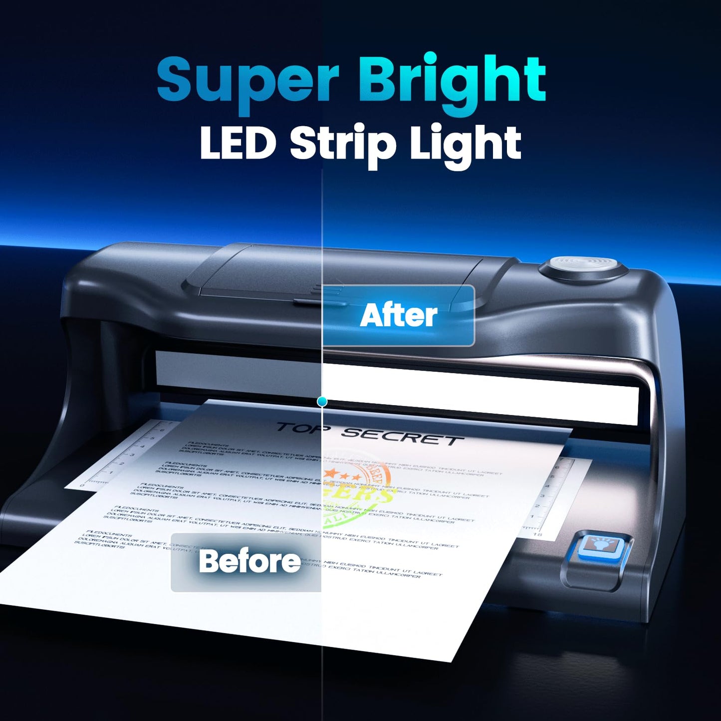 Aneken AL-18 Counterfeit Bill Detector with Dual LED UV Light, 4 Easy Tests of Security Strip, Watermark, Ink, Magnifying, Counterfeit Money Detector Machine, Money Checker of All Currency & Cards