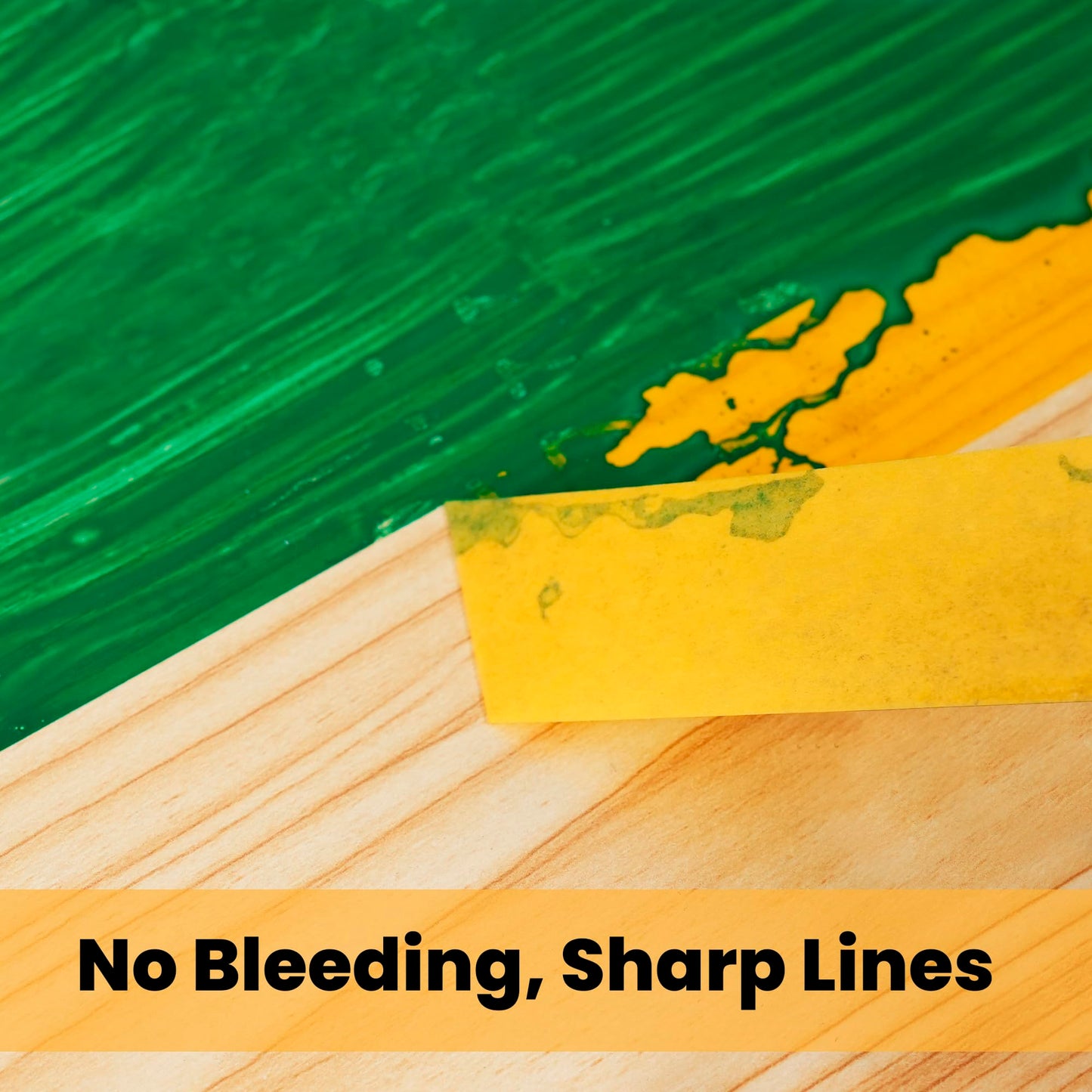 TAPEBEAR Delicate Surface Advanced Masking Tape 1.41" x 60Yard, Orange Washi Tape Indoor Painters Tape Decorating with No Paint Bleed, Sharp Lines, Surface Damage-Free, Low Tack, 6Rolls