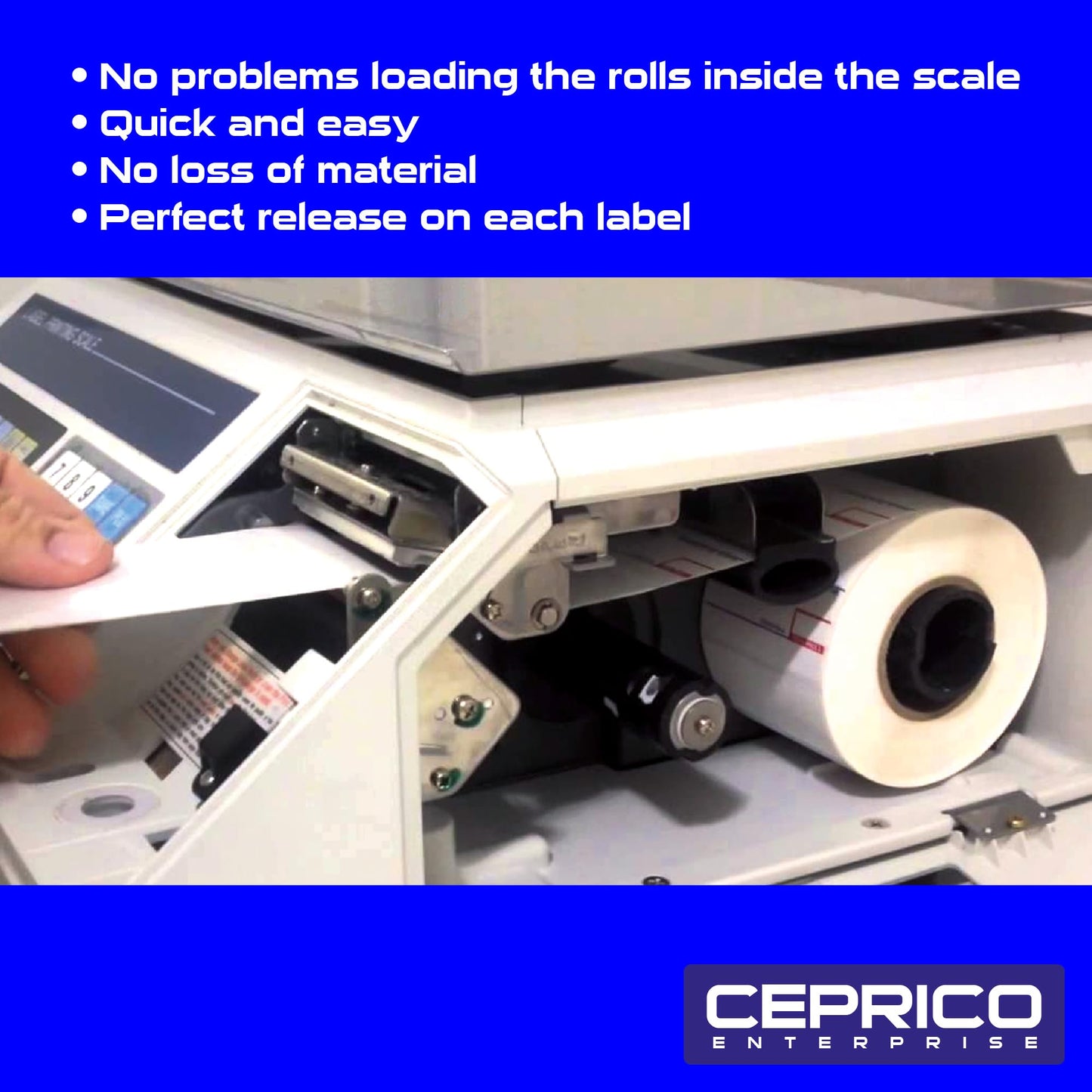 CEPRICO - CĀS 8020 Scale Labels | 12 Rolls for CĀS Scales | CĀS lst-8020 Printing Scale Label | Quality for CĀS Digital Scale | UPC Incredient | CĀS lp 1000 | 58 x 60 mm | 500 Labels for Scales