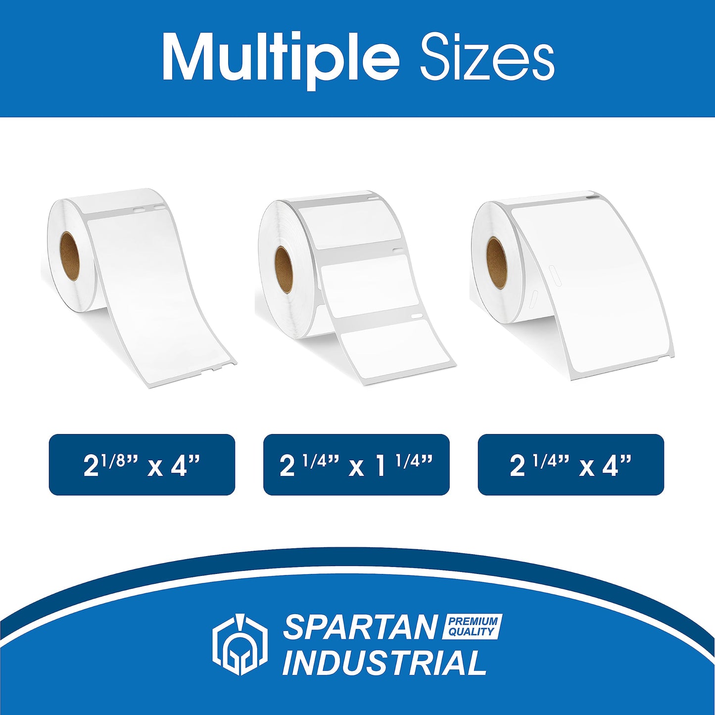Spartan Industrial - Replacement for DYMO 30334 (10 Rolls, 10000 Labels) 2 1/4" X 1 1/4" Direct Thermal UPC Barcode and SKU Labels - Compatible with LabelWriter 450, 450 Turbo, 4XL (NOT 550, 5XL)