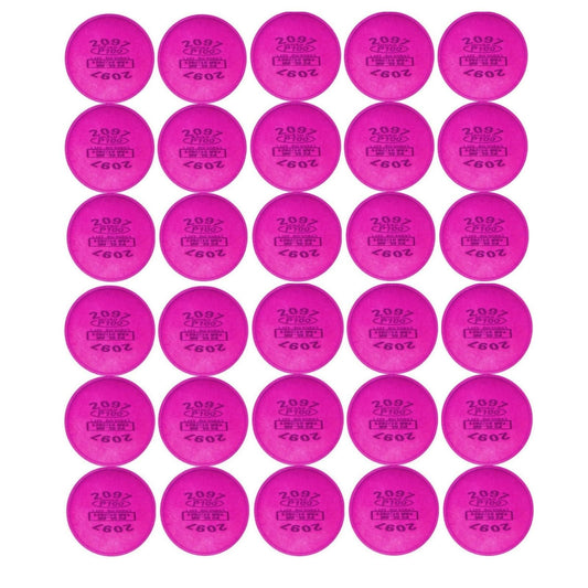 15 Pairs 2097 Filters for Respirator, BEAUKAU 2097 Particulate Filters with Activated Carbon Layer Filter for 6200, 6800, 6502 Respirator for Epoxy Resin, Asbestos, Dust (2097 Filter 30pcs)