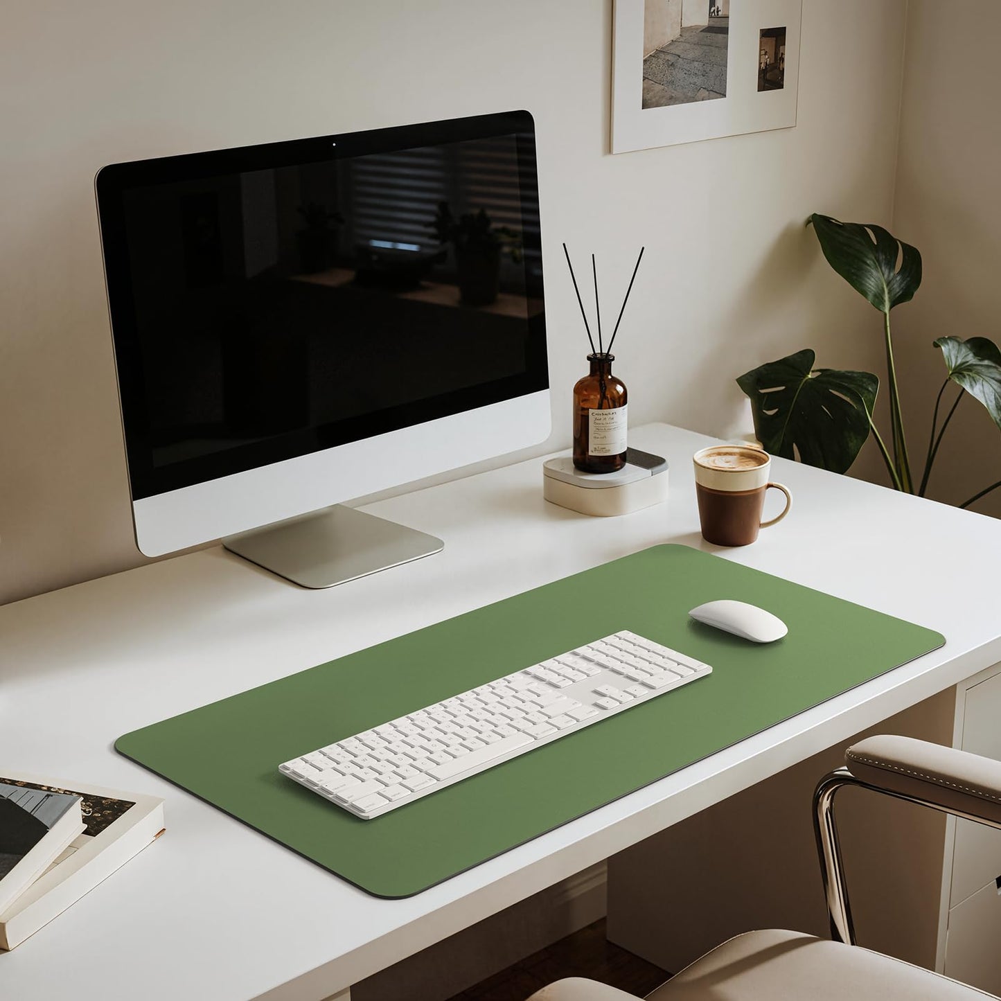 Jotsome Leather Desk Pad Mat, Non-Slip Desk Blotter Pad - Desk Protector for Office, Home, Laptop, and Desktop
