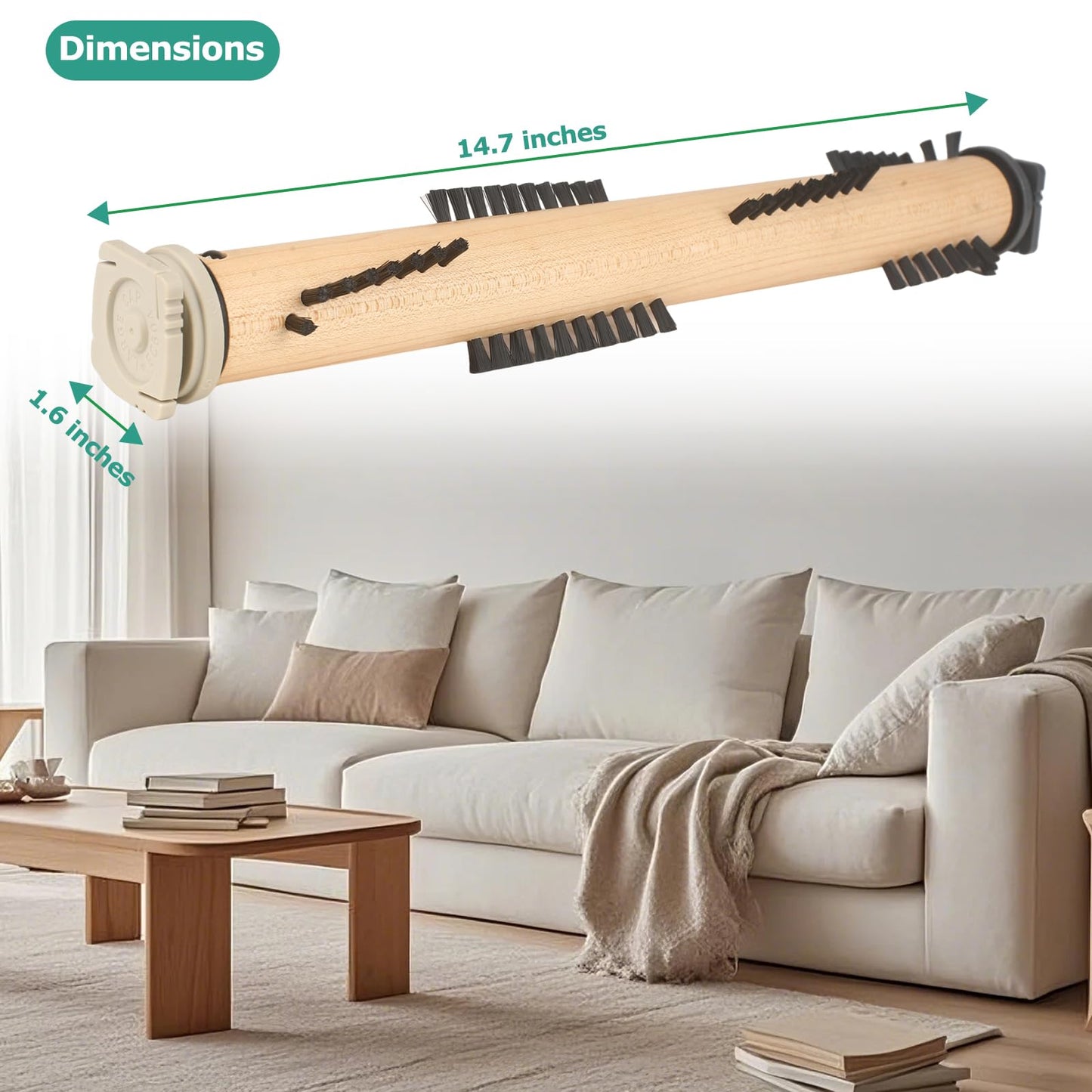 KEEPOW Replacement Part Compatible with Kirby Vacuum Brush Roll with 4 Pcs Belt, Compatible with Generation Models G3-G10, Sentria, Avalir Series