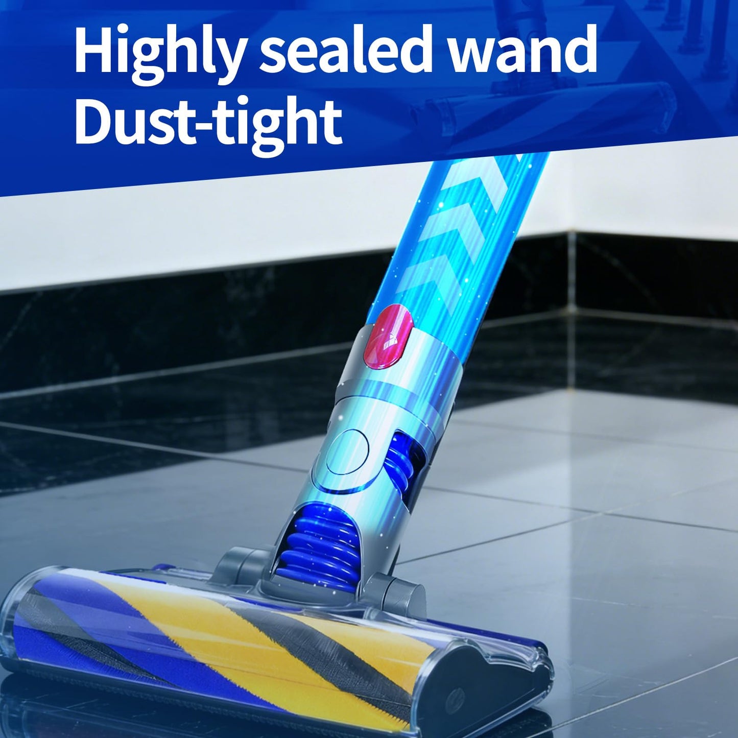 Extension Telescopic Wand Compatible with Dyson V7 V8 V10 V15 Vacuum Cleaner,Replacement Quick Release Rod Stick Adjustable Length Range 17.7 to 27.2 Inch (Grey)
