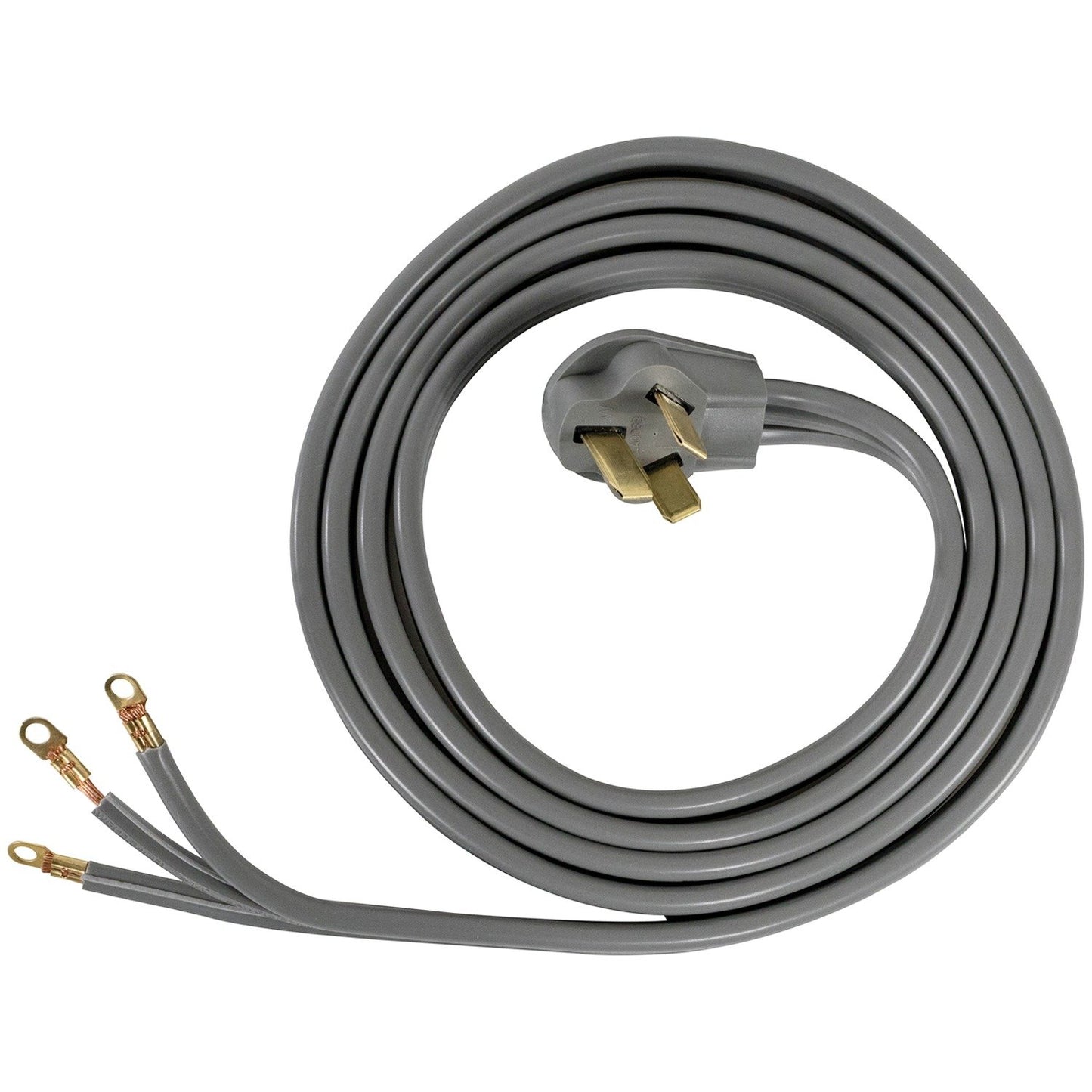 Certified Appliance Accessories 50-Amp Appliance Power Cord, 3 Prong Range Cord, 3 Wires with Eyelet Connectors, 10 Feet, Copper Wire
