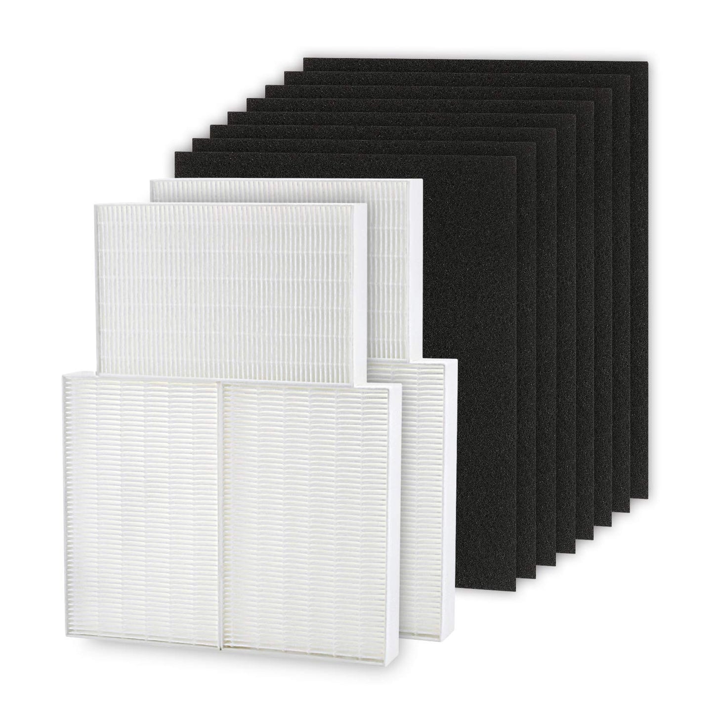 HPA300 Filter Replacement Compatible with Honey-well HPA300, HPA200, HPA100, HPA090 Series Air Purifier, 6 Filter R + 8 Activated Carbon Pre-Filter, Replace #HRF-R3, #HRF-R2, #HRF-R1