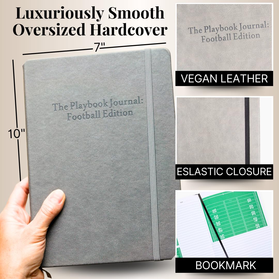 The Playbook Journal Football Playbook Notebook With Blank Diagrams for Football Coaching Accessories & Supplies & Coach Gifts for Men