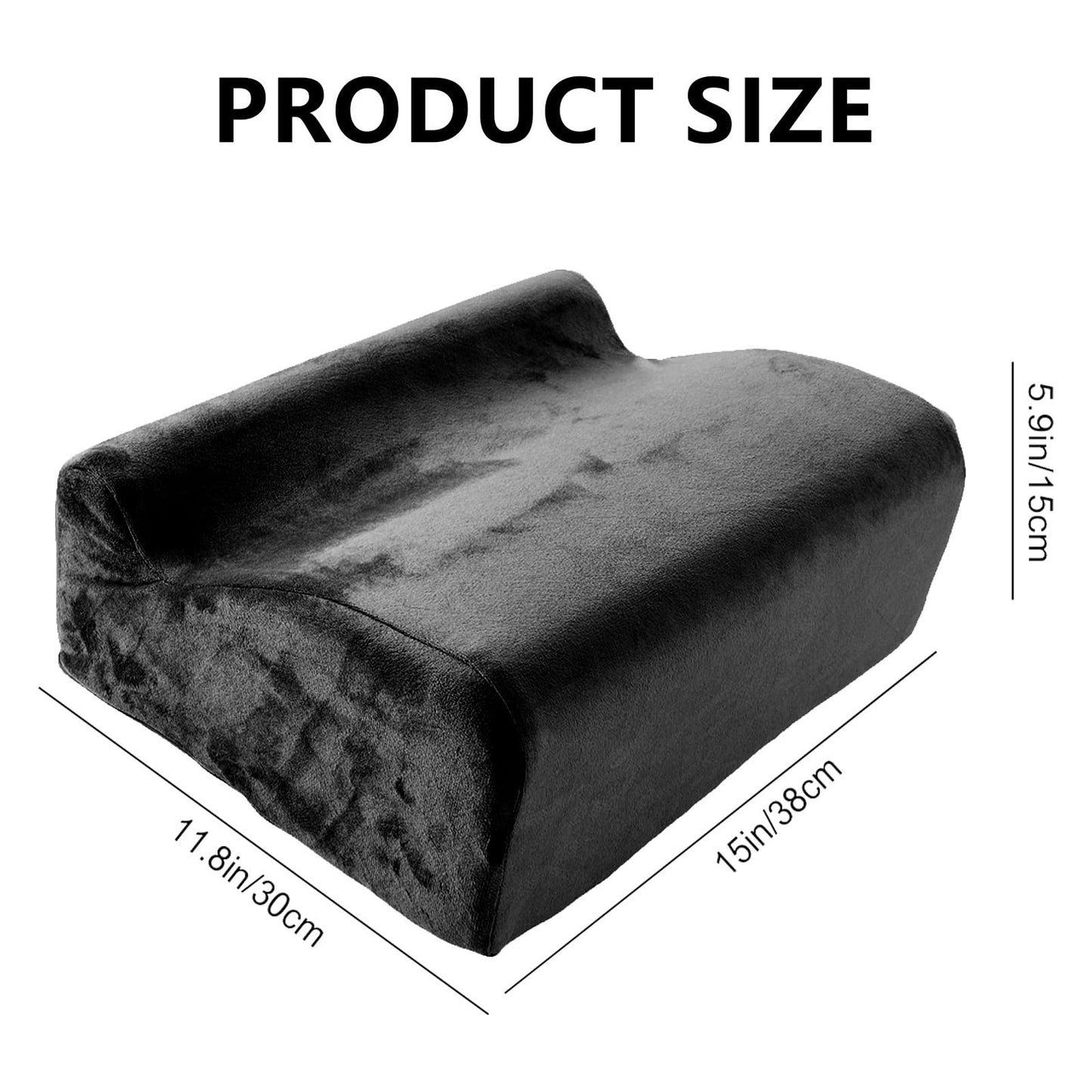 Foot Rest for Under Desk at Work. Multifunctional 3-Tier Foot Stool Office Desk Accessories, Soft Ergonomic Footrest,Support Foot Pillow,Heel Chair,Leg Elevation Pillow (Black, One Size)