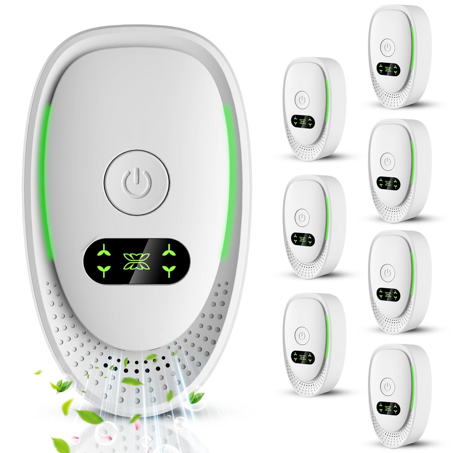 2026 Upgraded Air Ionizers for Dust Mites Smoke- 8 Pack Whole House Coverage,Plug in Air Purifiers for Home,Silent Electronic Air Ionizer for Allergies,Pet Dander&Odor, Steady Green Indicator Light