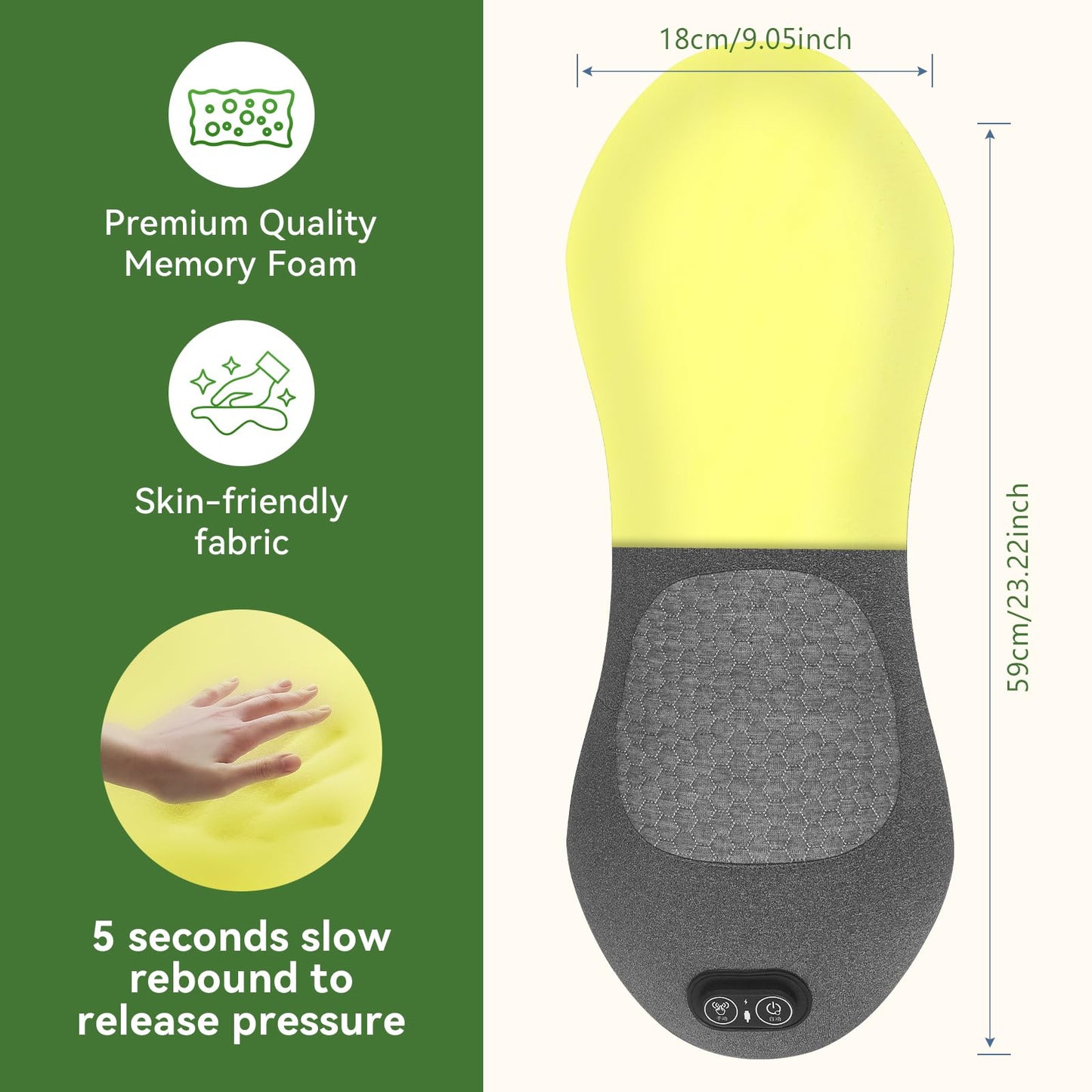 3 in 1 Electric Lumbar Massager Support Pillow - Lower Back Massager with Heat,Vibration & Airbag Traction,Smooth Triple Fusion Lumbar Support Massager for Lower Back Pain Relief FSA Eligible HSA