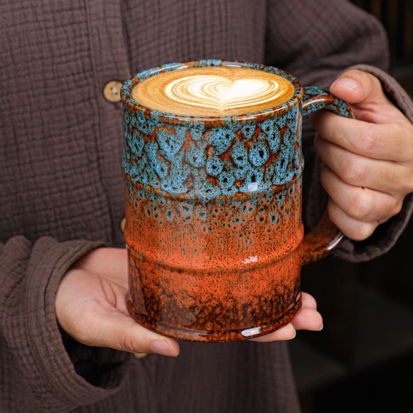 LGQ Coffee Mug,20 Oz Coffee Cups Ceramic Tea Cup Large Coffee Mug for Office and Home - Dishwasher and Microwave Safe Novelty Coffee Mug(4,Multicolour-4pcs)