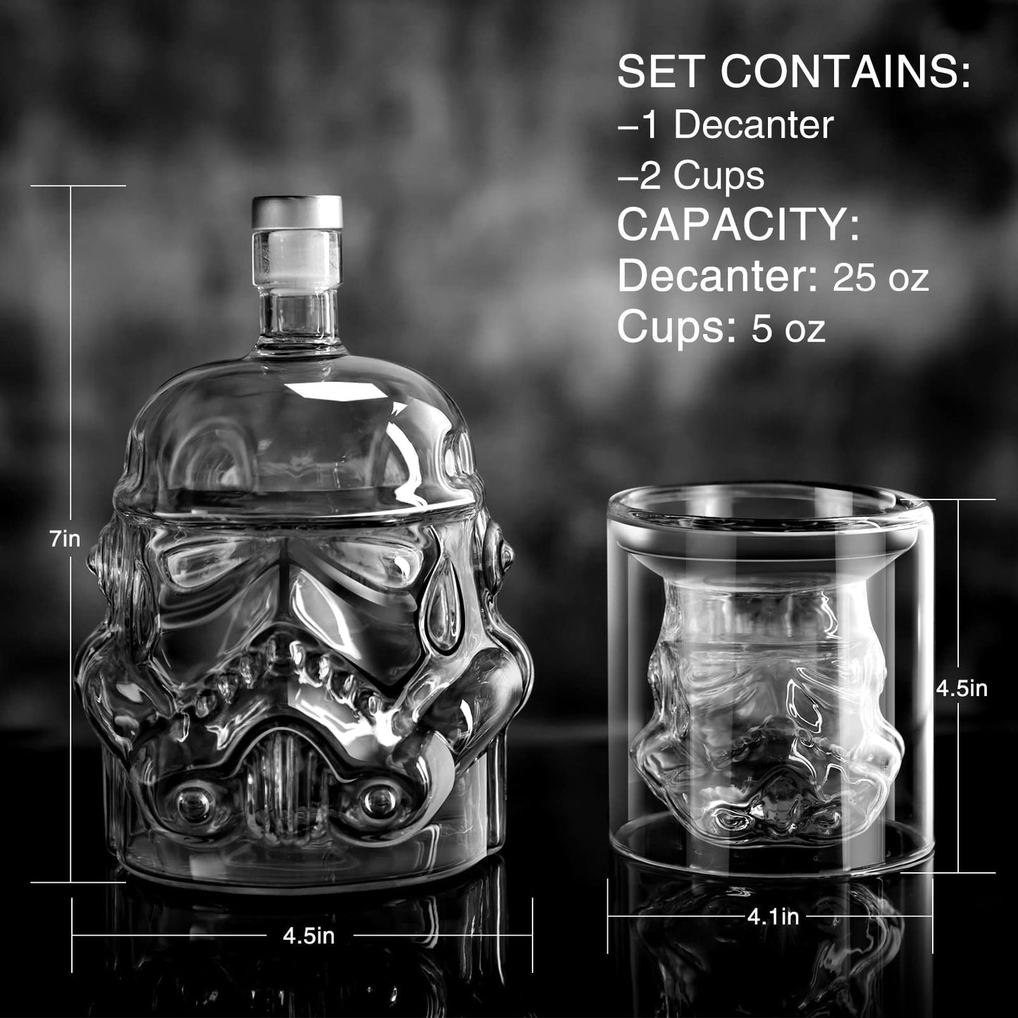 Whiskey Decanter Set, Whiskey Decanter with 2 Glasses, Decanter Set for Men Scotch Bourbon Vodka, Bosses Day Gifts for Men Dad Husband Boyfriend