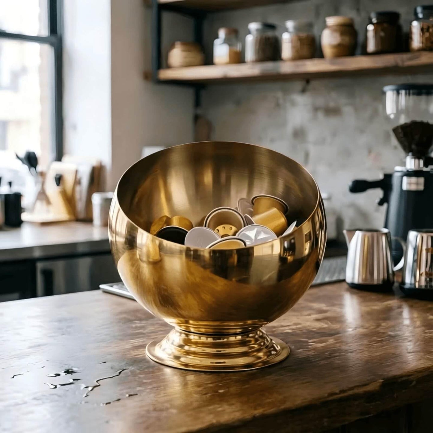 VAWNKUKN Coffee Pod Holder-Coffee Pod Storage-K Cup Holder-Espresso Pod Holder-Coffee Pod Organizer（GOLD