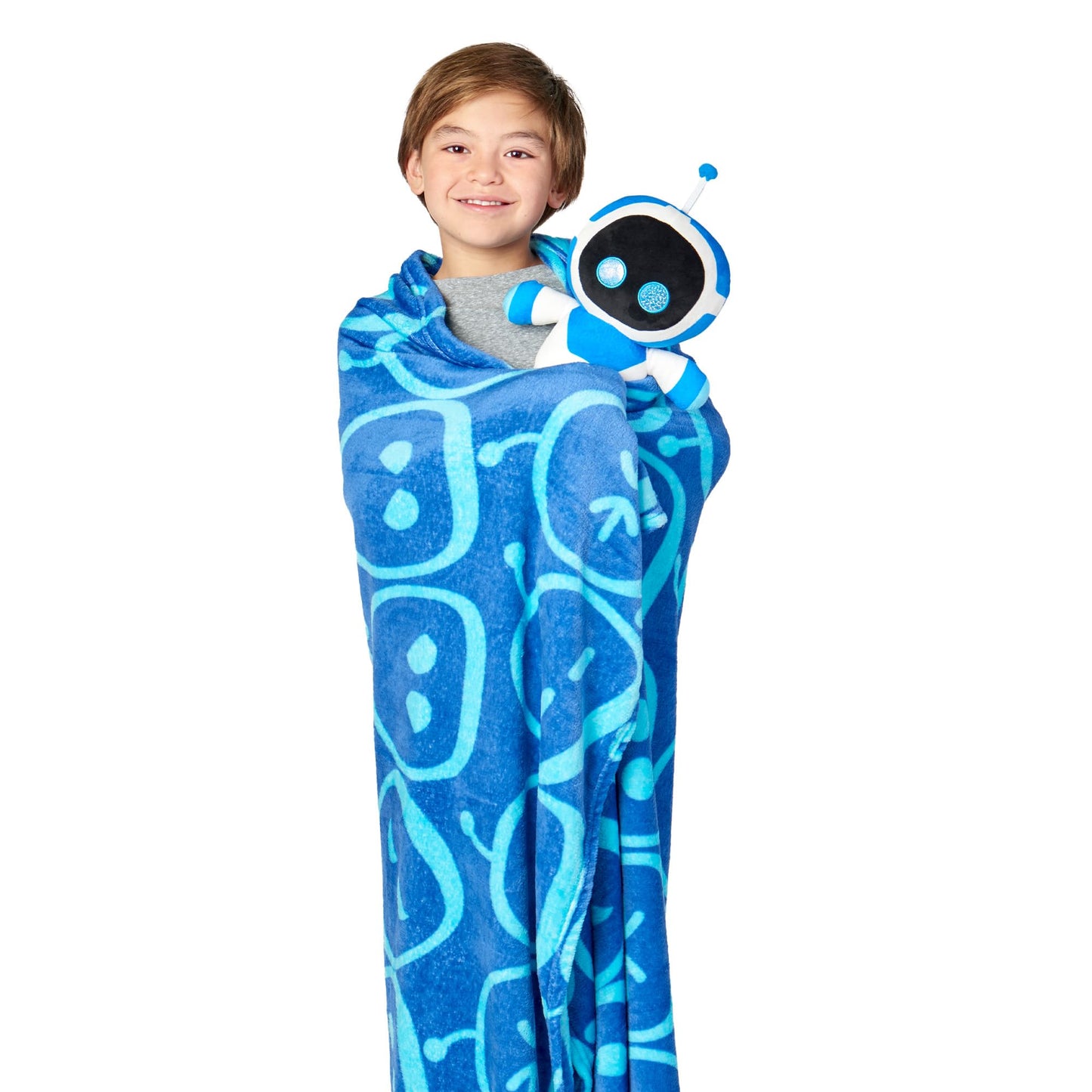 Northwest Astrobot Hugger Pillow & Silk Touch Throw Blanket Set, PlayStation Stuffed Pillow, 50x60 inch Blanket and 11 inch Plushie