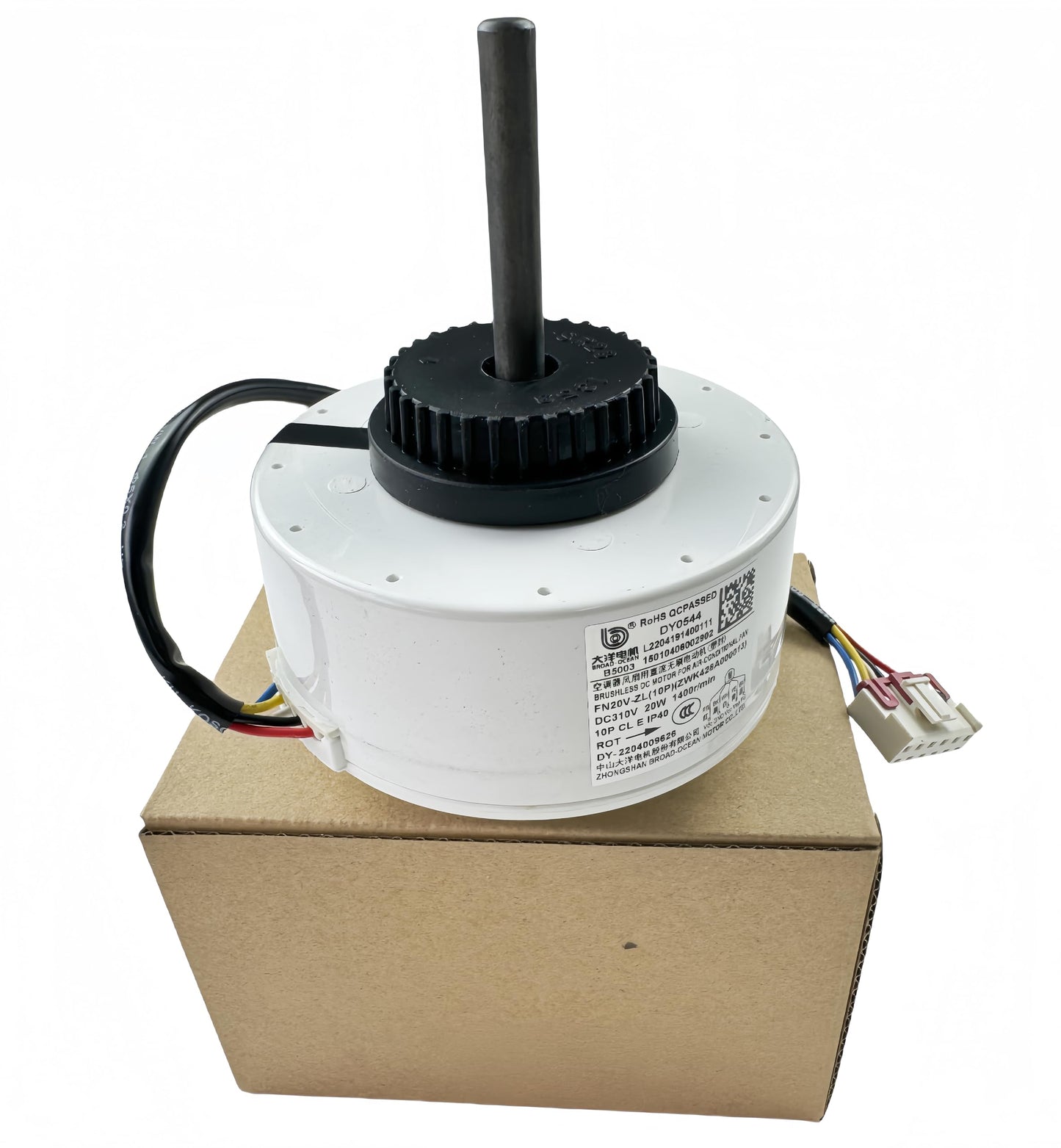 Air Conditioner Motor FN20V-ZL (ZWK428A000013) DC310V Brushless DC Motor for GREE Central air Conditioner,20W 1400r/min DC Fan Motor 3 Years Warranty