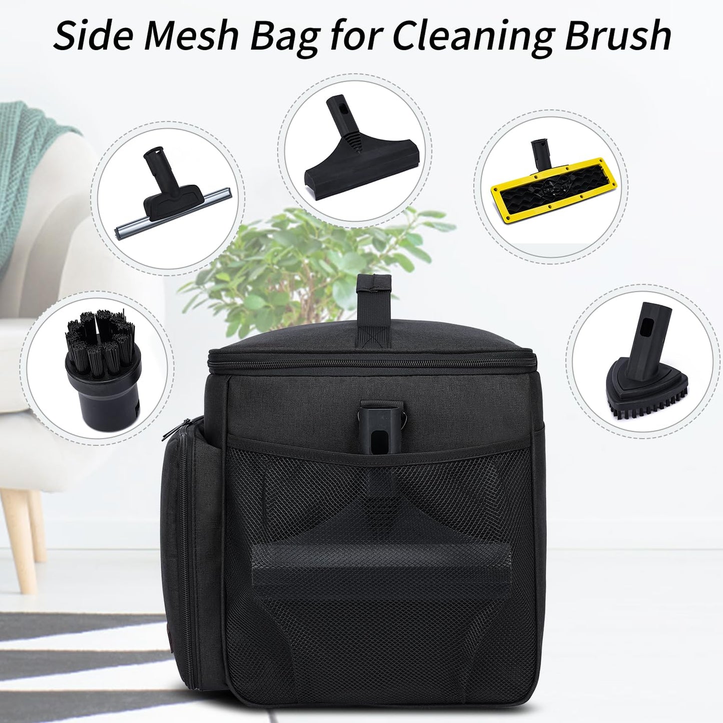 CYUREAY Steam Cleaner Storage Bag Compatible with Dupray Neat & Neat Plus Steam Cleaners, Carrying Case with Pockets for steam Cleaner Accessories, Organizer for Home Cleaning Supplies
