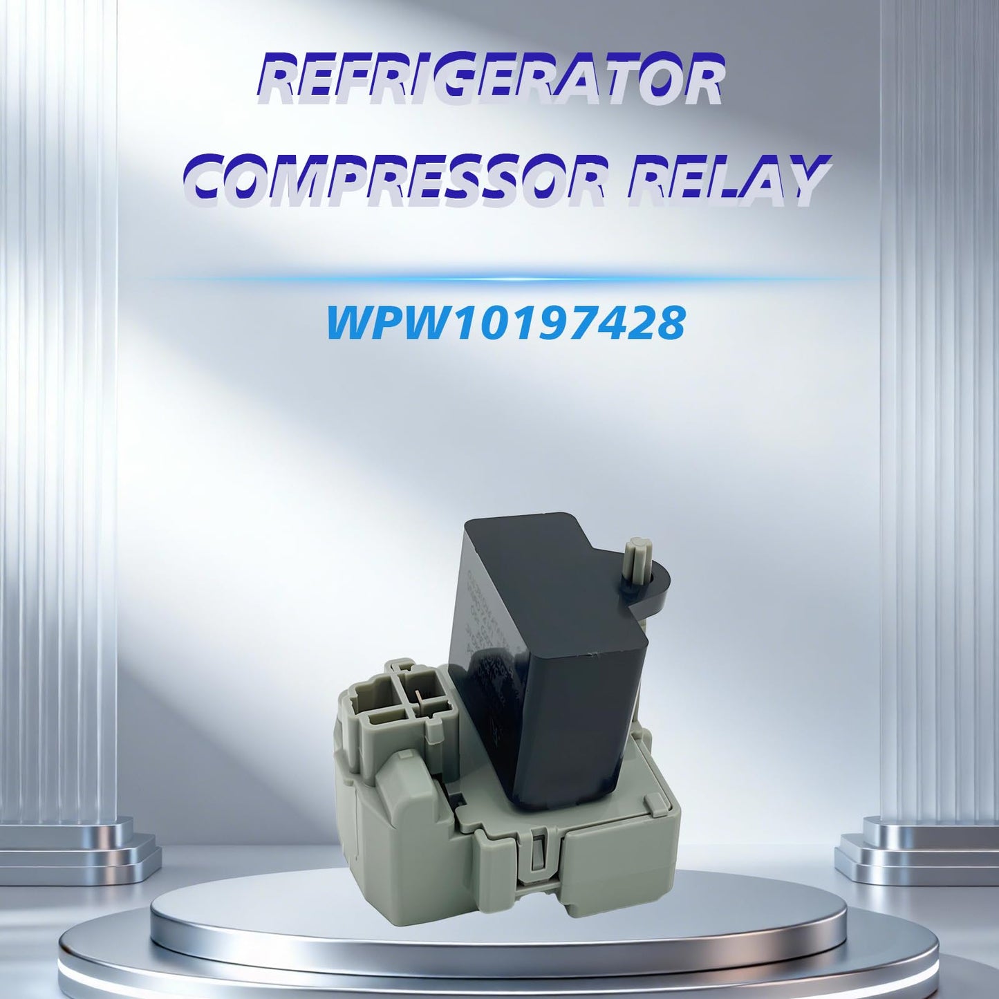 Uryazm WPW10197428 Refrigerator Start Device Assembly Replacement Part with Capacitor - Replaces W10128791, W10128795, and W10197428