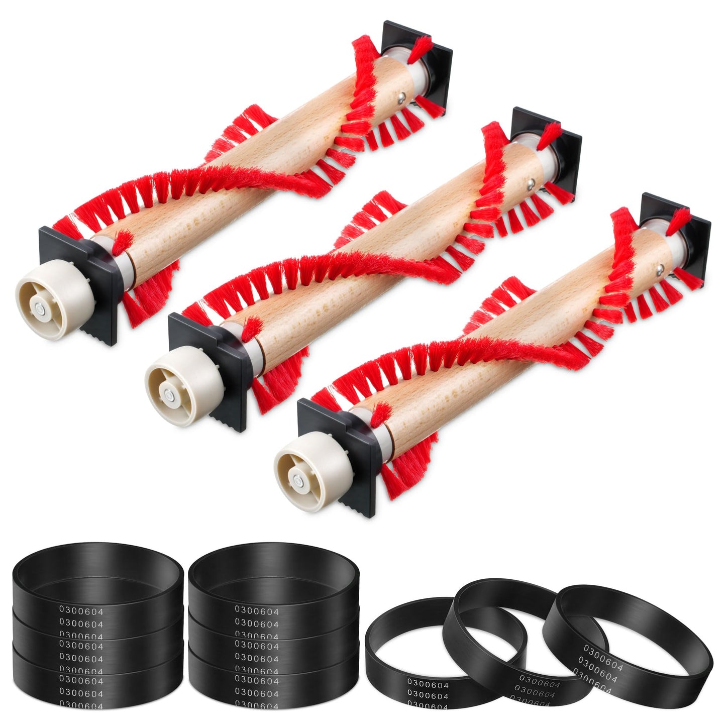 Landhoow Vacuum Roller Brush, Vacuum Belt, Compatible with XL Roller Brush XL Belt 0300604 Compatible with Oreck XL Upright Vacuum Cleaner to Keep Neat and Tidy for Home, Office (3 Pcs)
