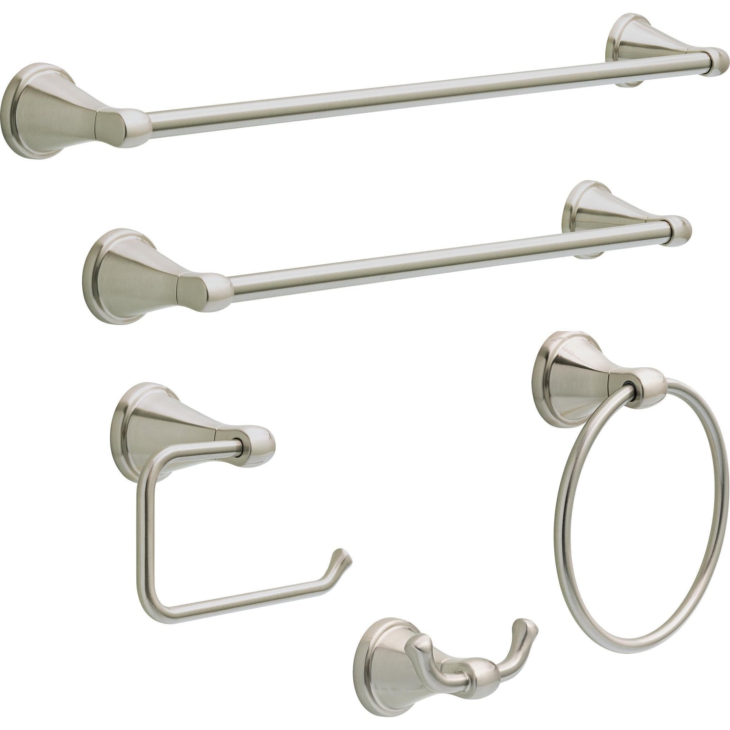 Delta Faucet Becker (1-Pack) 24" Bathroom Towel Rack/Bar, SpotShield Brushed Nickel, Wall Mounted BCK24-DN