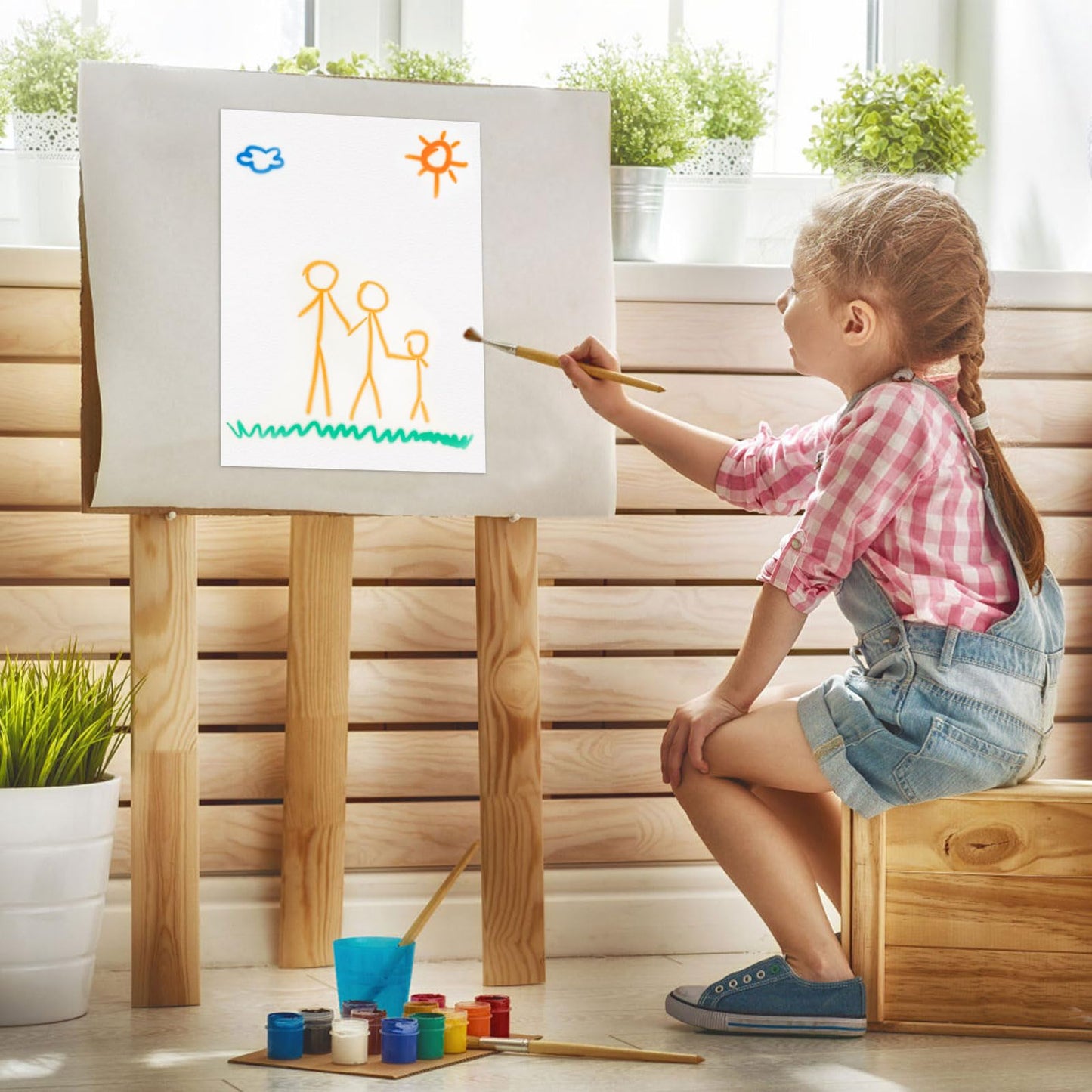 120 Sheets Watercolor Paper 8.5 x 11, 140 lb/300 GSM Cold Press Watercolor Paper Bulk White Water Color Paper for Kids Child Students Adults Artists Drawing