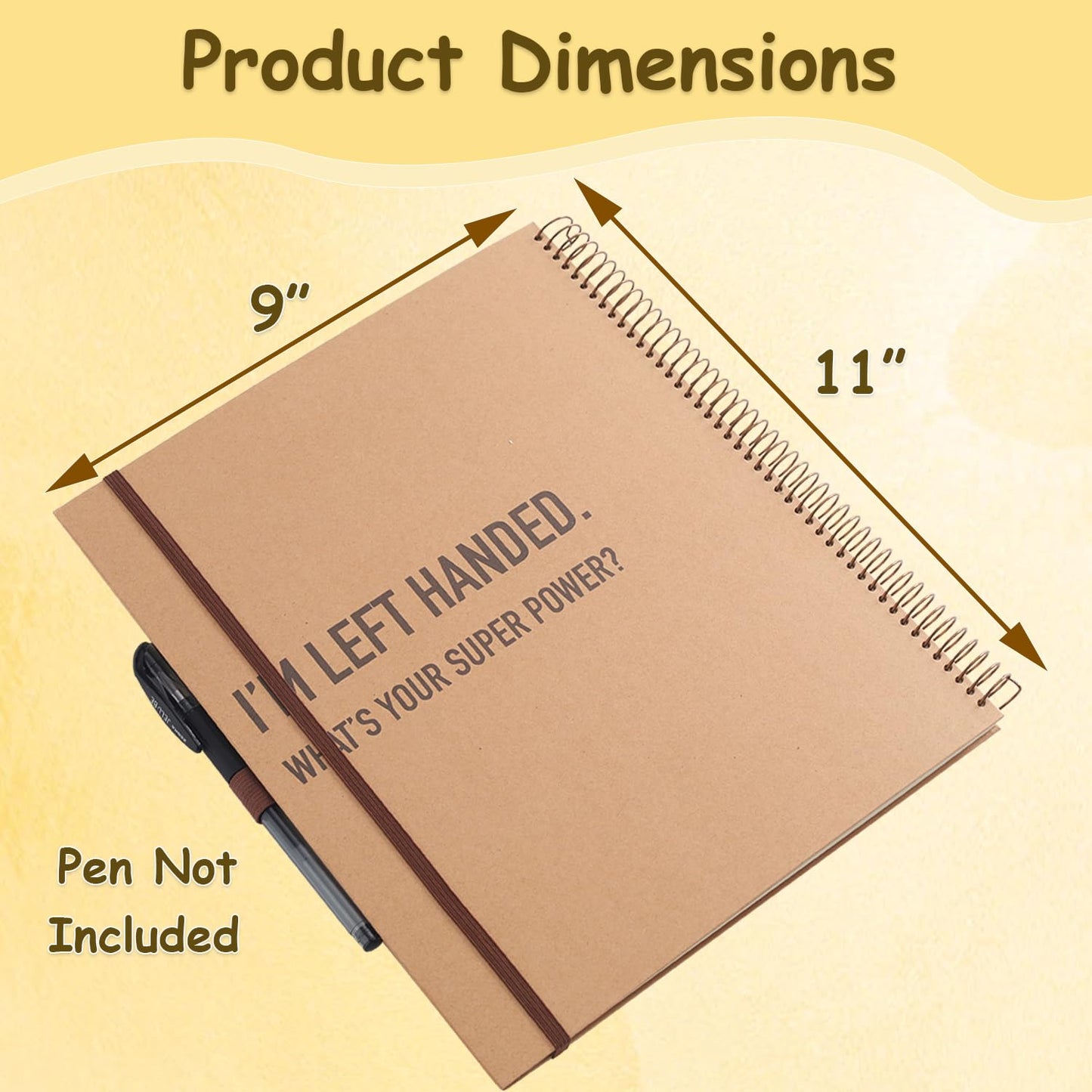 Urby Left Handed Notebooks College Ruled, 160 Pages 1 Subject, Hard Cover, Size 11" X 9", Ideal Gifts For Left Handed People. (Premium Paper 4 Pack)