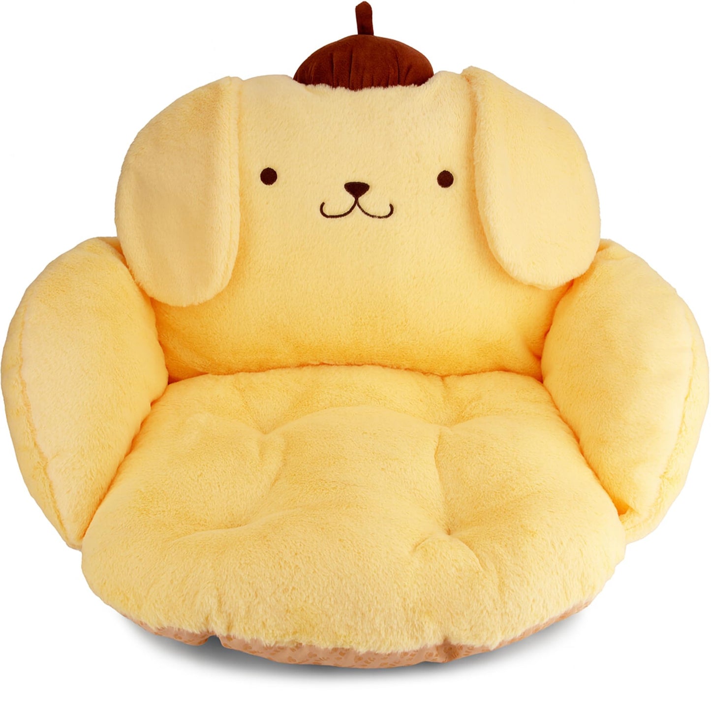 Juju Yellow Kawaii Cushion - Kawaii Room Decor - Seat Cushions for Office Chairs - Office Chair Cushions - Car Seat Cushion - Gaming Room Decor - Gaming Desk Accessories Floor Pillow (Yellow)
