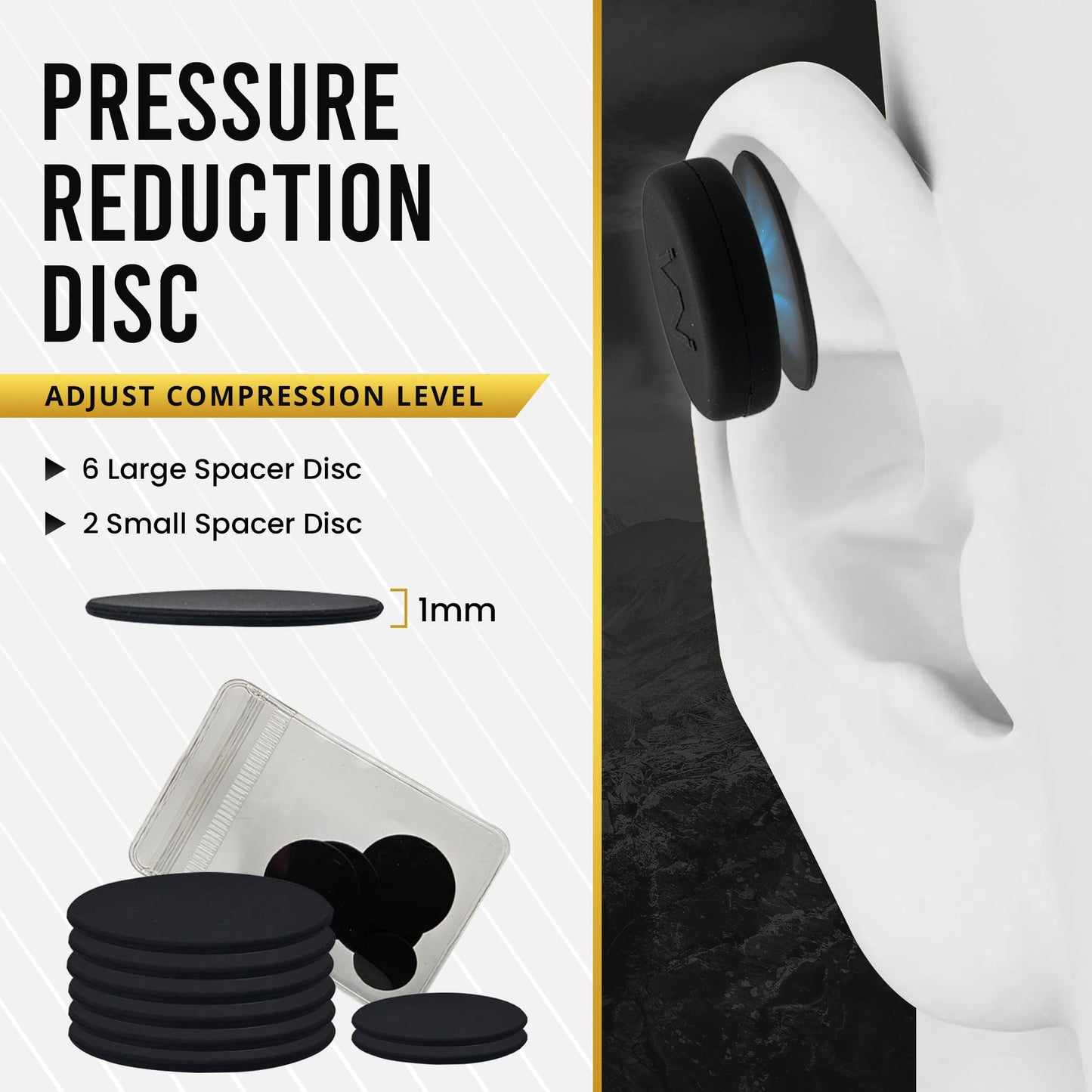 MagnetRX® Cauliflower Ear Magnets – 8 Multi–Size Magnets & Spacers with Case – Compression Ear Magnet for Cauliflower Draining, Keloid Earring Support, BJJ, Wrestling & MMA Treatment & Prevention