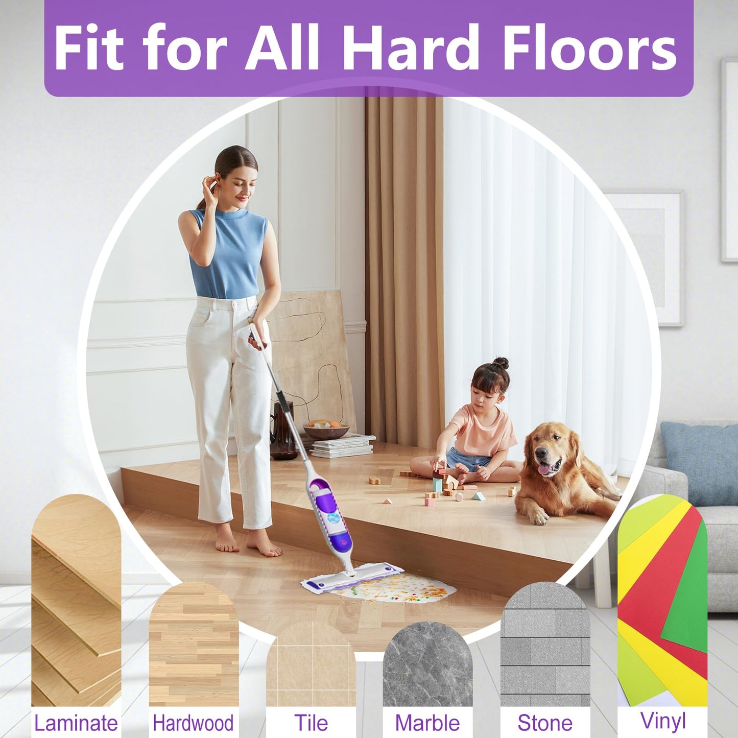 30 Count Disposable for Swiffer Power Mop Refills, Power Mop Pads for Swiffer Power Mop, Compatible with Swiffer Power Mop & for Swiffer Power Mop Solution for Floor Cleaning