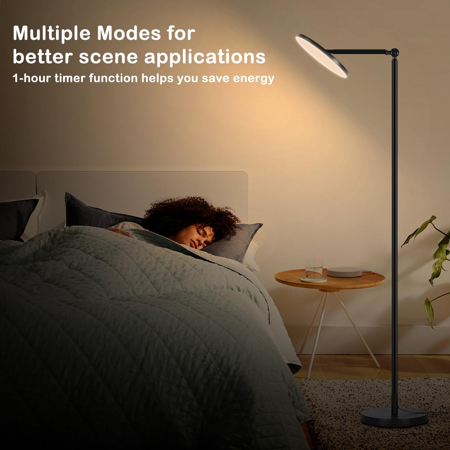 Lsoppn Sky Floor Lamps for Living Room, 30W/3000LM Super Bright LED Torchiere Lamp, Remote Control Stepless Dimmable Tall Standing Lamp, Modern 6ft Floor Lamp for Bedroom, Office