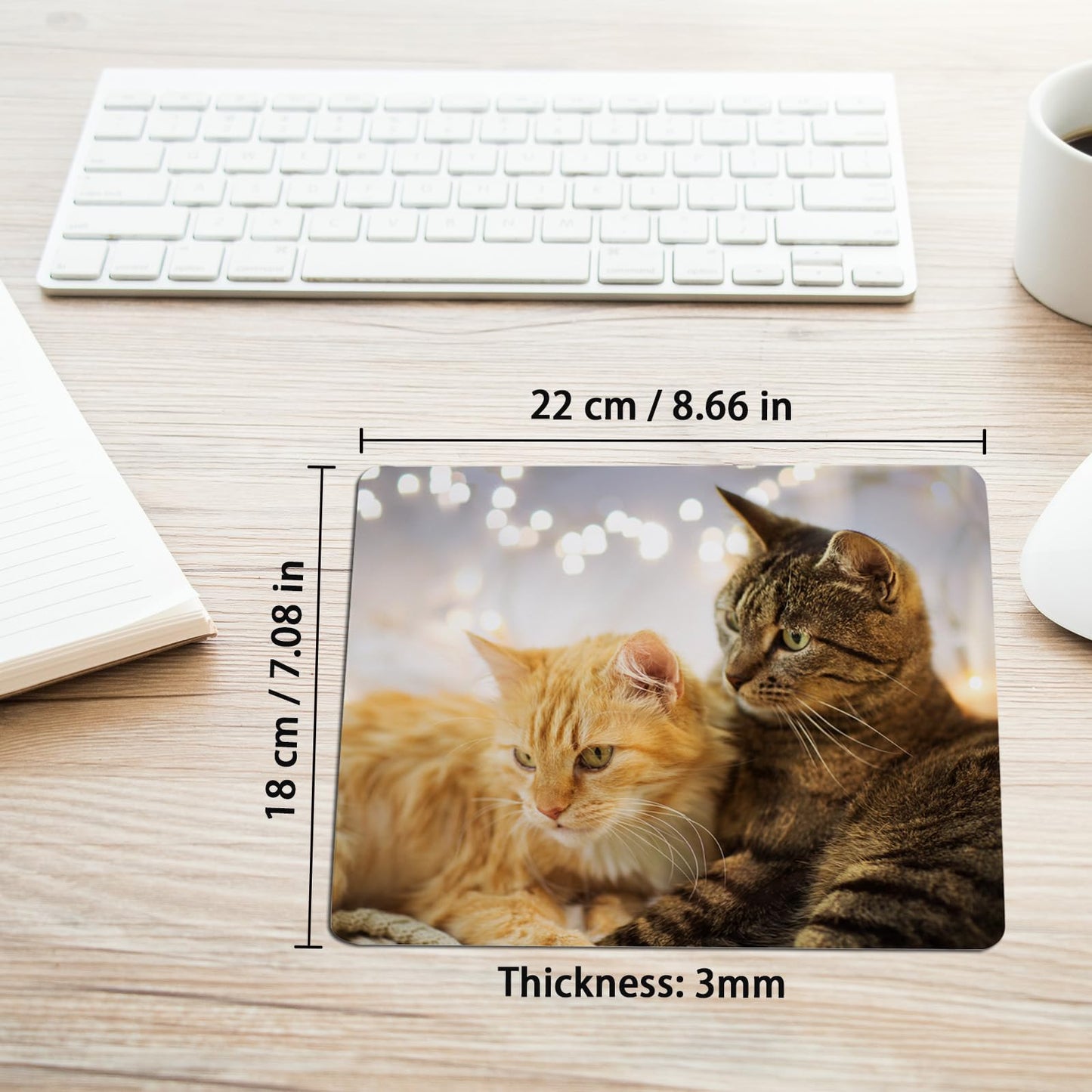 80 PCS White Mouse Pad 3mm Thick for Heat Press Printing,Bulk Mousepad Blanks for Heat Transfer Crafts 22x18x0.3CM