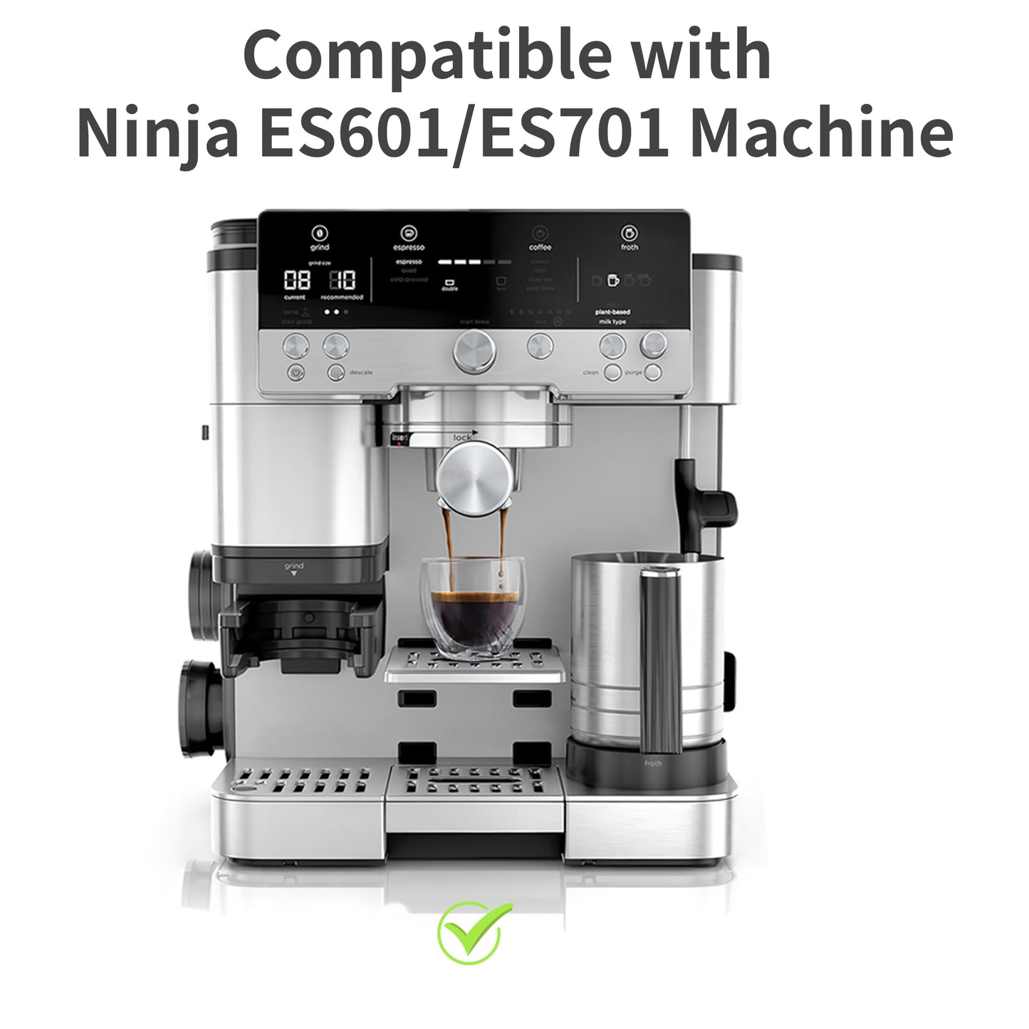 3-in-1 Silicone Coffee Mat + Coffee Tamper Base + Top Mat for Ninja Espresso Machine, Accessories for Ninja Luxe Cafe ES601/ES701