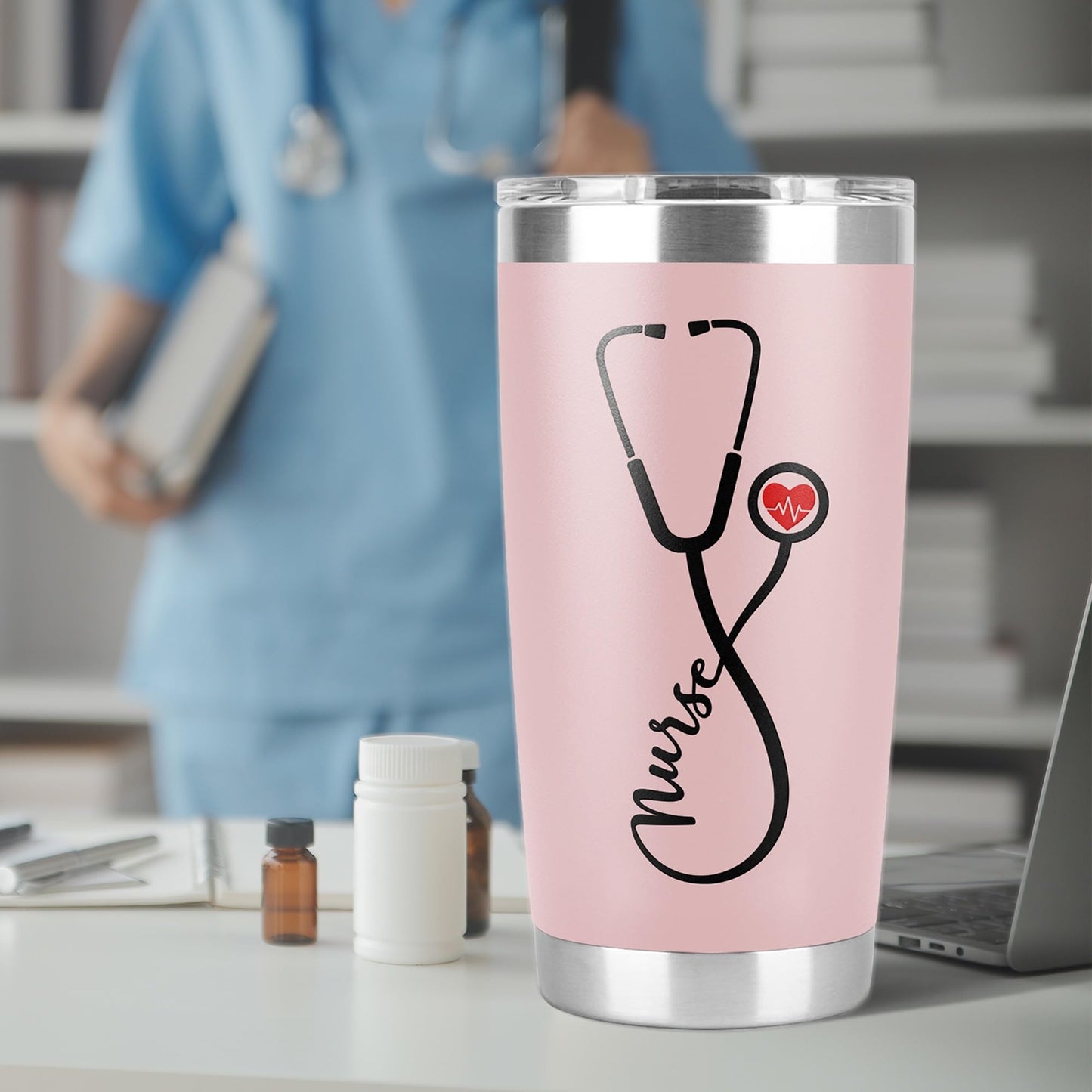 Nurse Gifts for Women - Gift For Nurses - Nurse Rn Lpn Practitioner Gift - Gifts for Retirement, Birthday, Graduation, Appreciation Nursing Student Ideas - Nutrition Facts 20Oz Cup Tumbler Mug