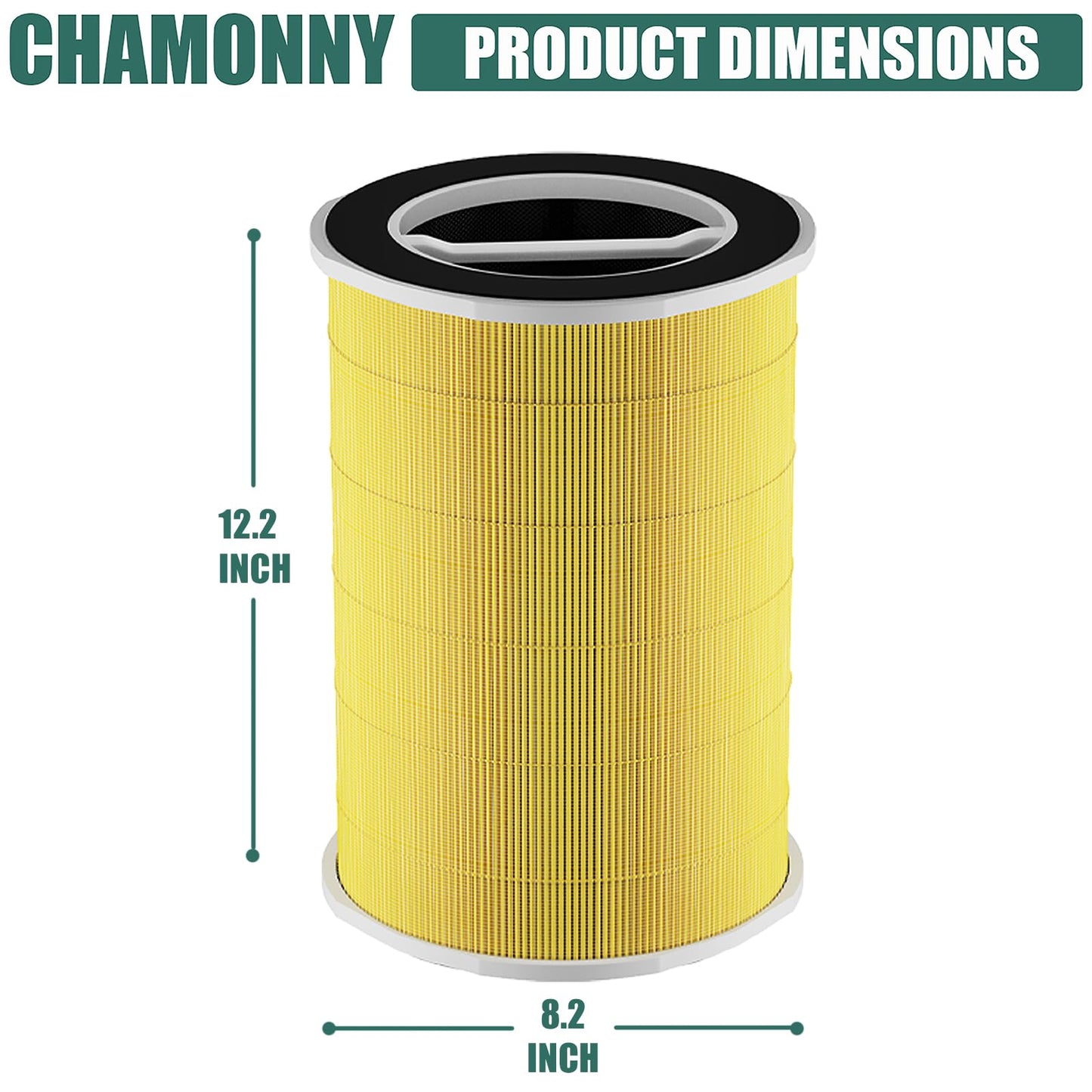 CHAMONNY P200S/P200 Pro Pet Care Filter Replcement, Compatible with WELOV P200S/P200 Pro Air Purifier, 3-in-1 H13 True HEPA Filter and Pre-Filter, 2 Pack