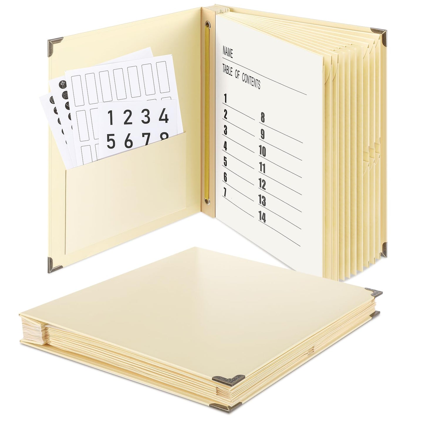 Marspark in Case I Die Binder Important Document Organizer with Labels, The Life Book Expanding Pockets File Family Document Binder for Papers, Birth Certificates, Letters, Photos, Passports(Yellow)