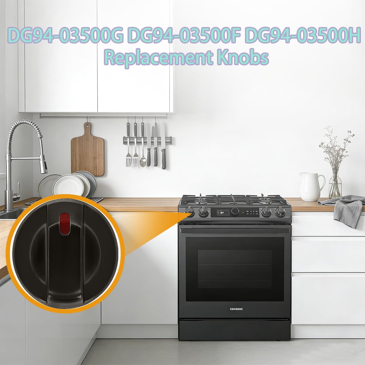 Sieri Knob for Samsung NE63T8511SG/AA NE63T8711SG/AA NE63T8711ST/AA NE63T8751SG/AA NE63T8711SG/AC NE63T8751SG/AC Electric Stove