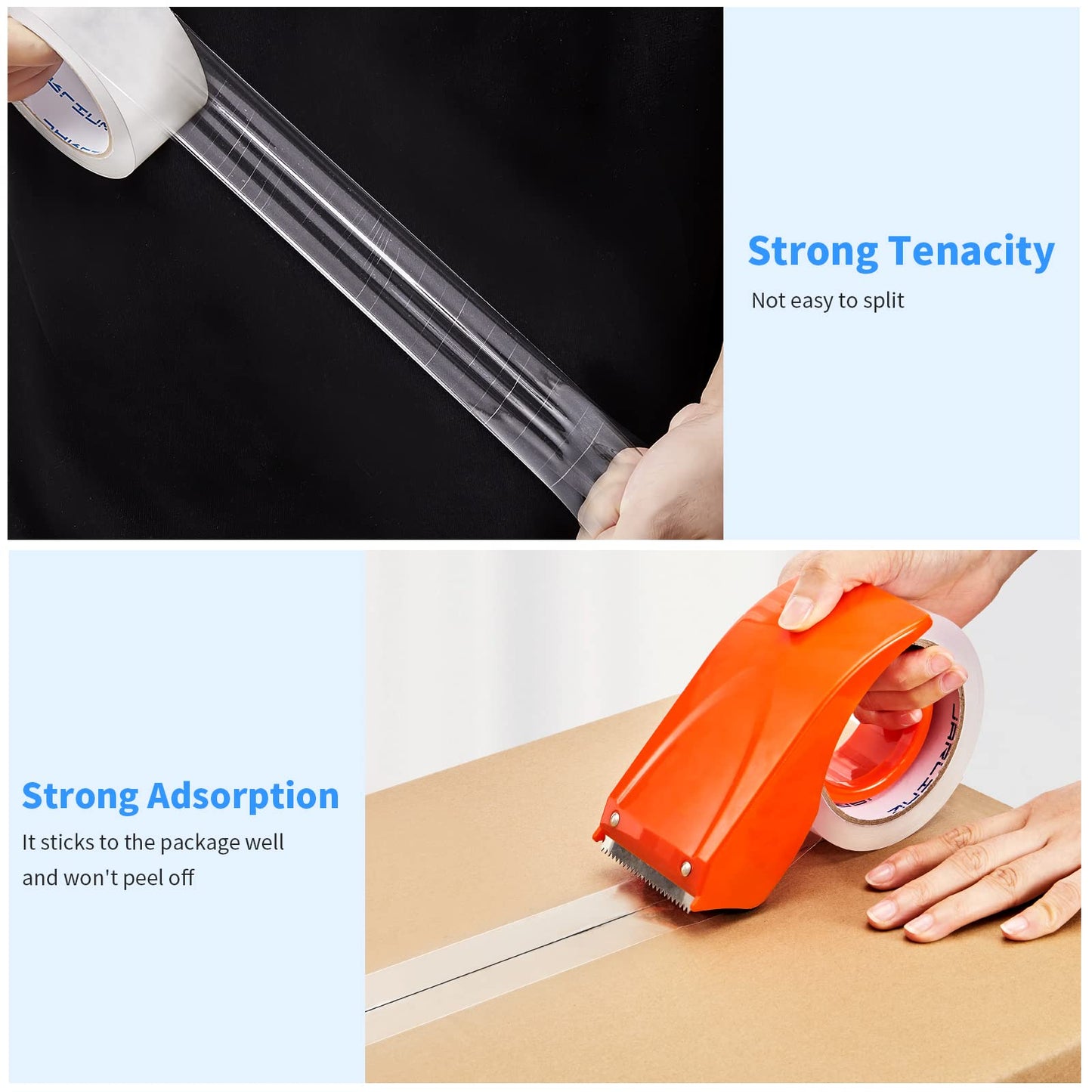 JARLINK Clear Packing Tape (24 Rolls), Heavy Duty Packaging Tape for Shipping Packaging Moving Sealing, Stronger & Thicker 2.8mil, 1.88 inches Wide, 60 Yards Per Roll, 1440 Total Yards