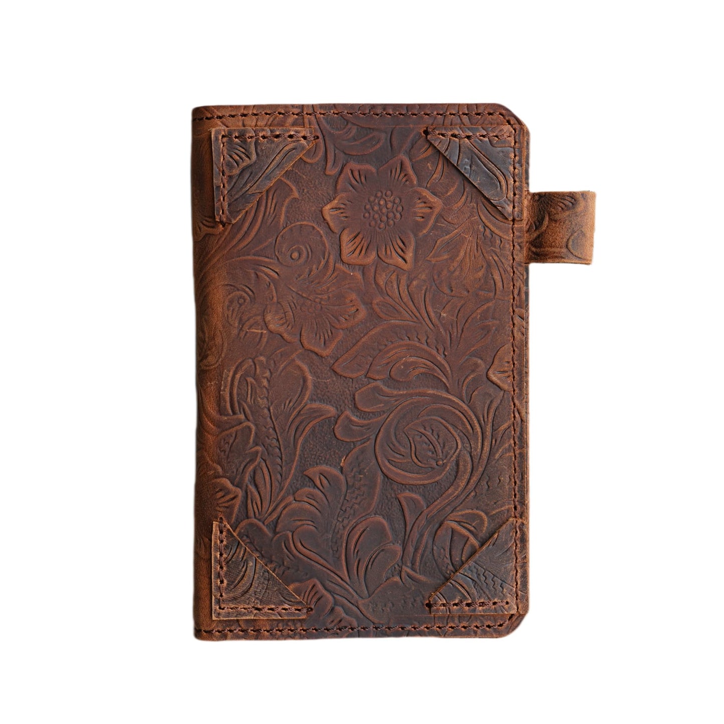 JJNUSA Distressed Genuine Leather Notebook Notepad Cover for Field Notes with travel Index Cards 3" x 5" cover fieldnotes 3.5 "x 5.5" Cover Vertical