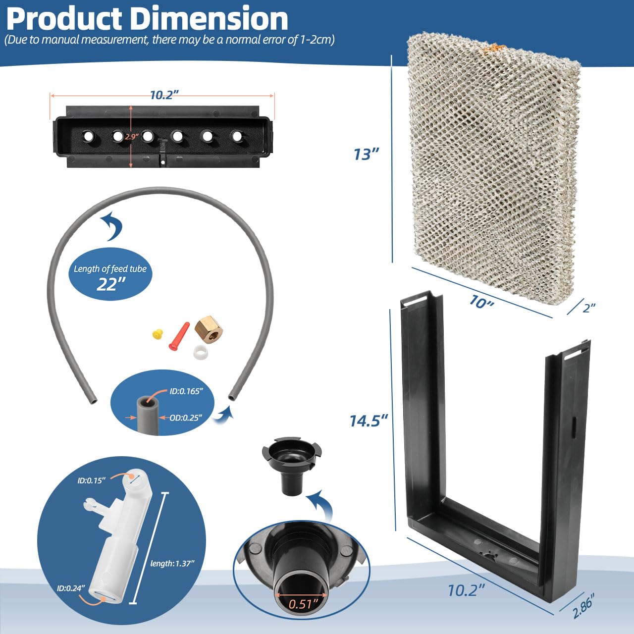 Sconva 4750 Humidifier Maintenance Kit with Model No. 35 Water Panel Humidifier Pad Compatible with AprilAire Whole-House Humidifier 700, 700A, 700M, 760, 760A, 768 Humidifier Parts & Accessories