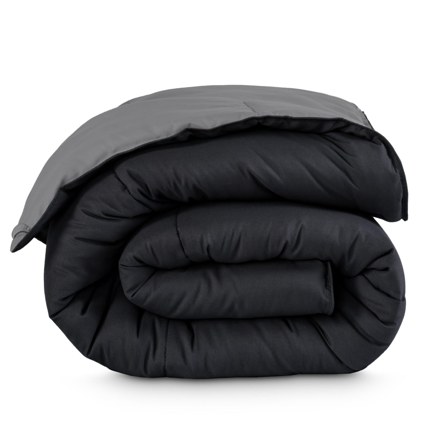 Bare Home Twin/Twin Extra Long Comforter - Reversible Colors - Goose Down Alternative - Ultra-Soft - Premium 1800 Series - All Season Warmth - Bedding Comforter (Twin/Twin XL, Black/Grey)