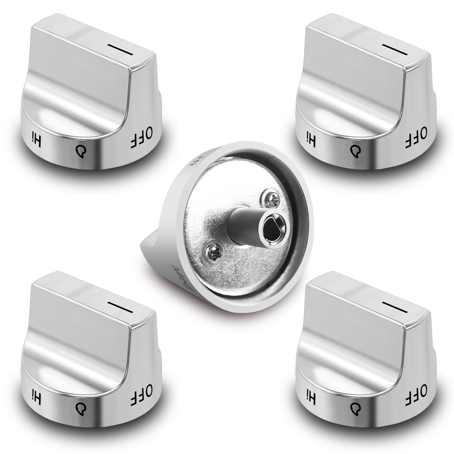 (5Pcs) W11239985 Gas Stove Knobs Replacements Compatible with Whirlpool WFG525S0HZ1 WFG550S0HZ1 WFG525S0HZ0 WFG525S0JV0 WFG535S0JV1, Range Oven Knob Replace Part PD00061875 AP6333411 W10850015