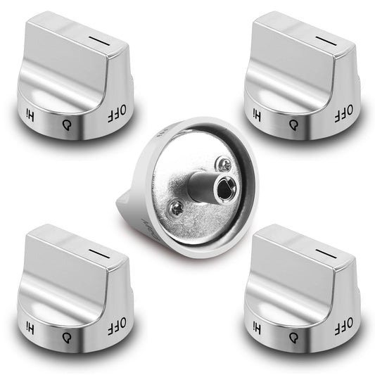 (5Pcs) W11239985 Gas Stove Knobs Replacements Compatible with Whirlpool WFG525S0HZ1 WFG550S0HZ1 WFG525S0HZ0 WFG525S0JV0 WFG535S0JV1, Range Oven Knob Replace Part PD00061875 AP6333411 W10850015