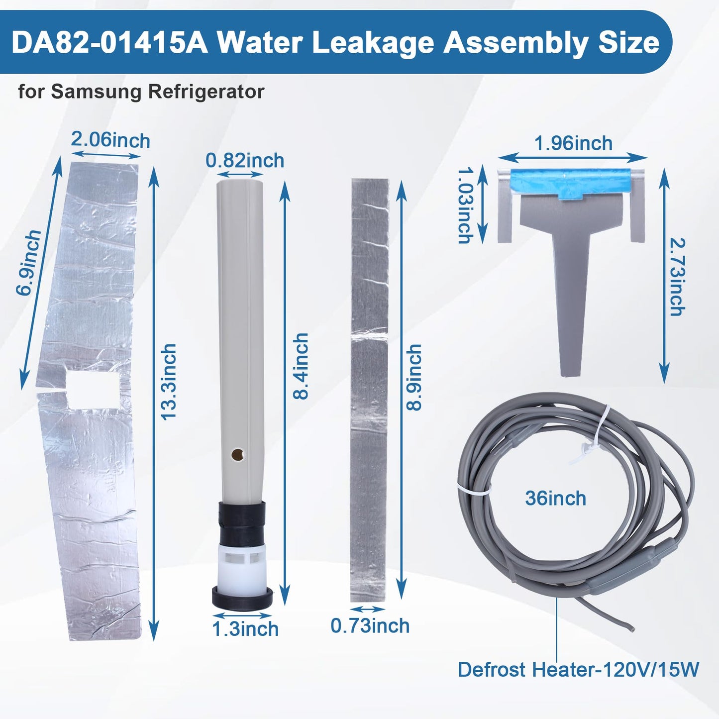 DA82-01415A Replacement for samsung refrigerator water leak service kit Refrigerator Water Leakage Secondary Heater and Moisture Kit Part# AP5957964 PS10058968 - with Instruction