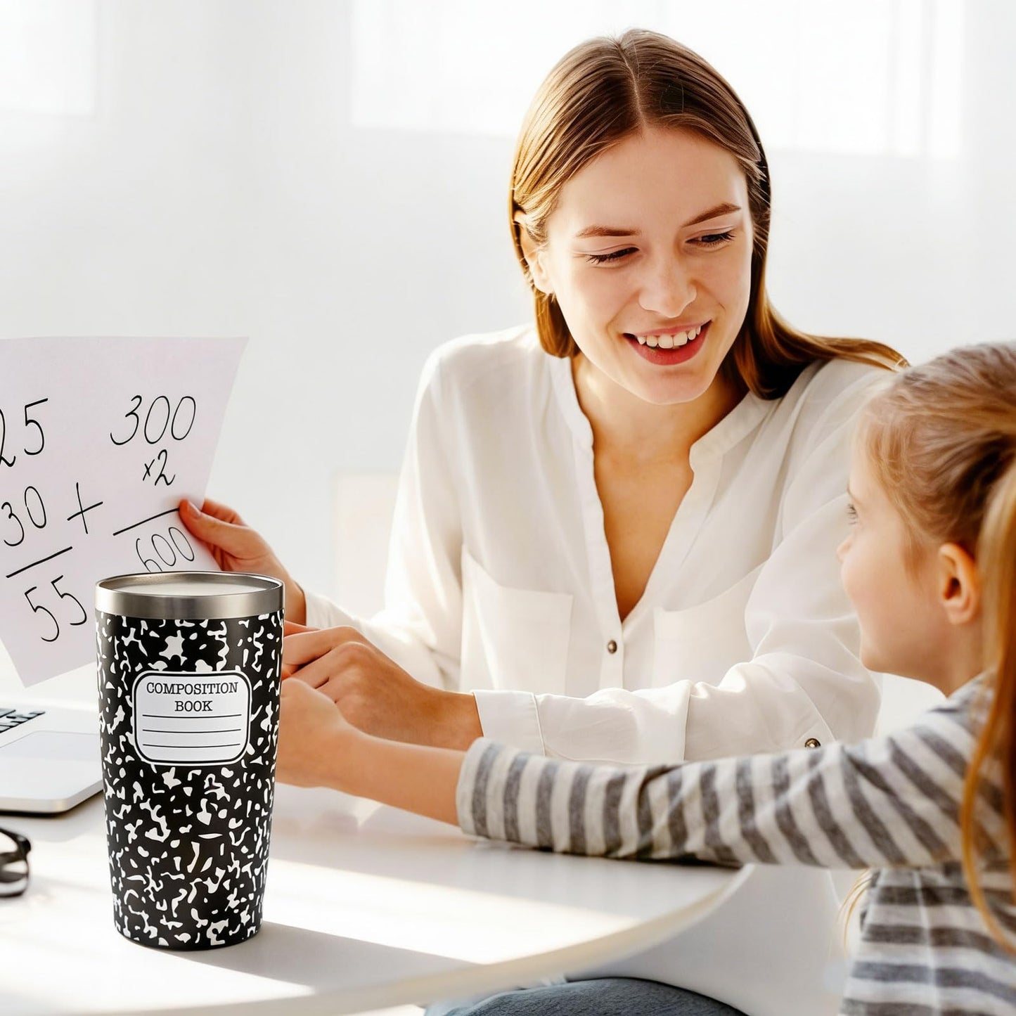 Qtencas Teacher Appreciation Gifts in Bulk, 20oz Insulated Tumblers with Sticky Notes and Ballpoint Pens, Thank You Teacher Appreciation Week Gifts