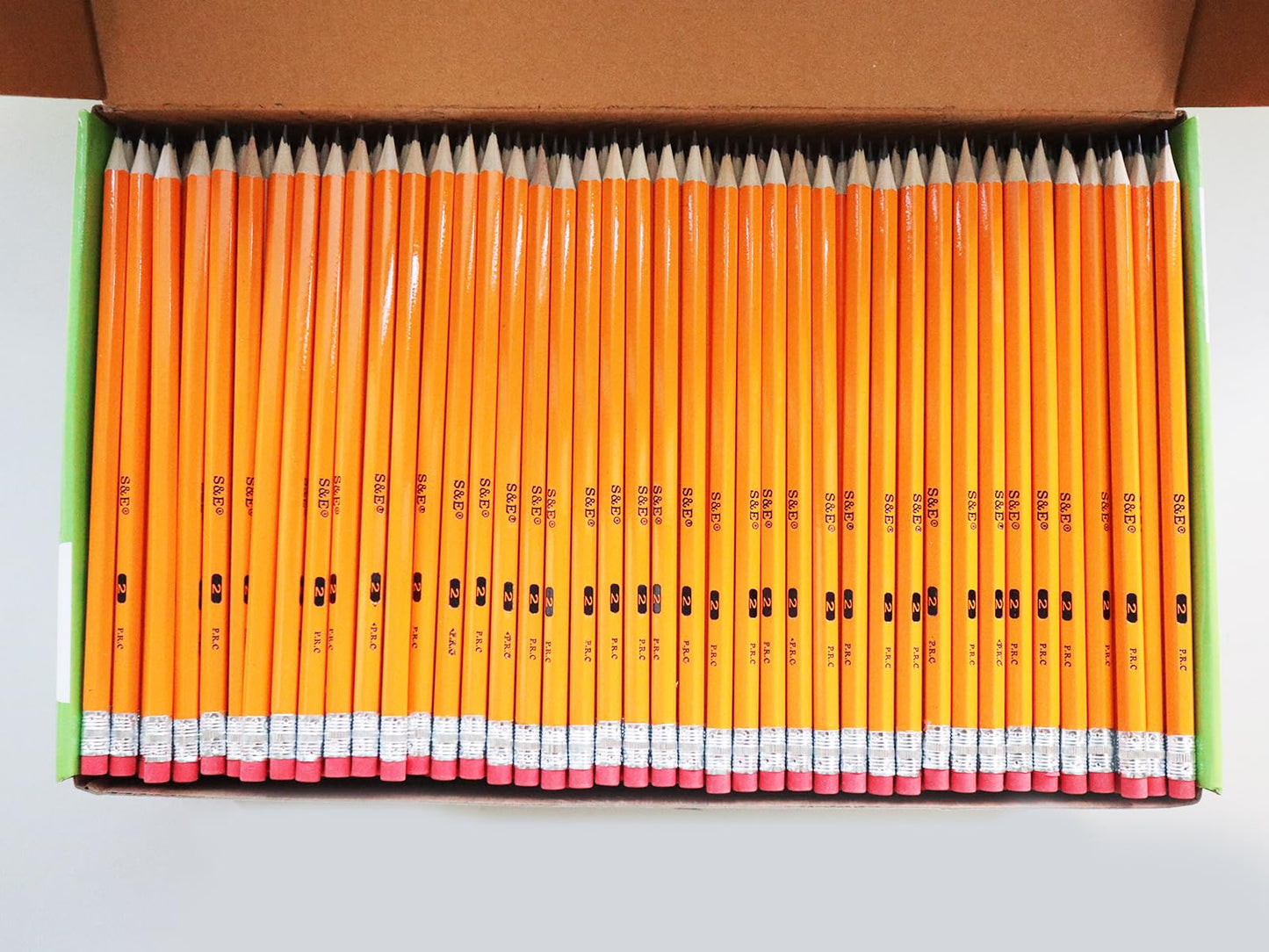 S & E TEACHER'S EDITION 360pcs Pre-sharpened Pencils with eraser top, No.2 pencils #2 HB pencil, Golf, Classroom, Pew, Back to school, 360 pcs/box