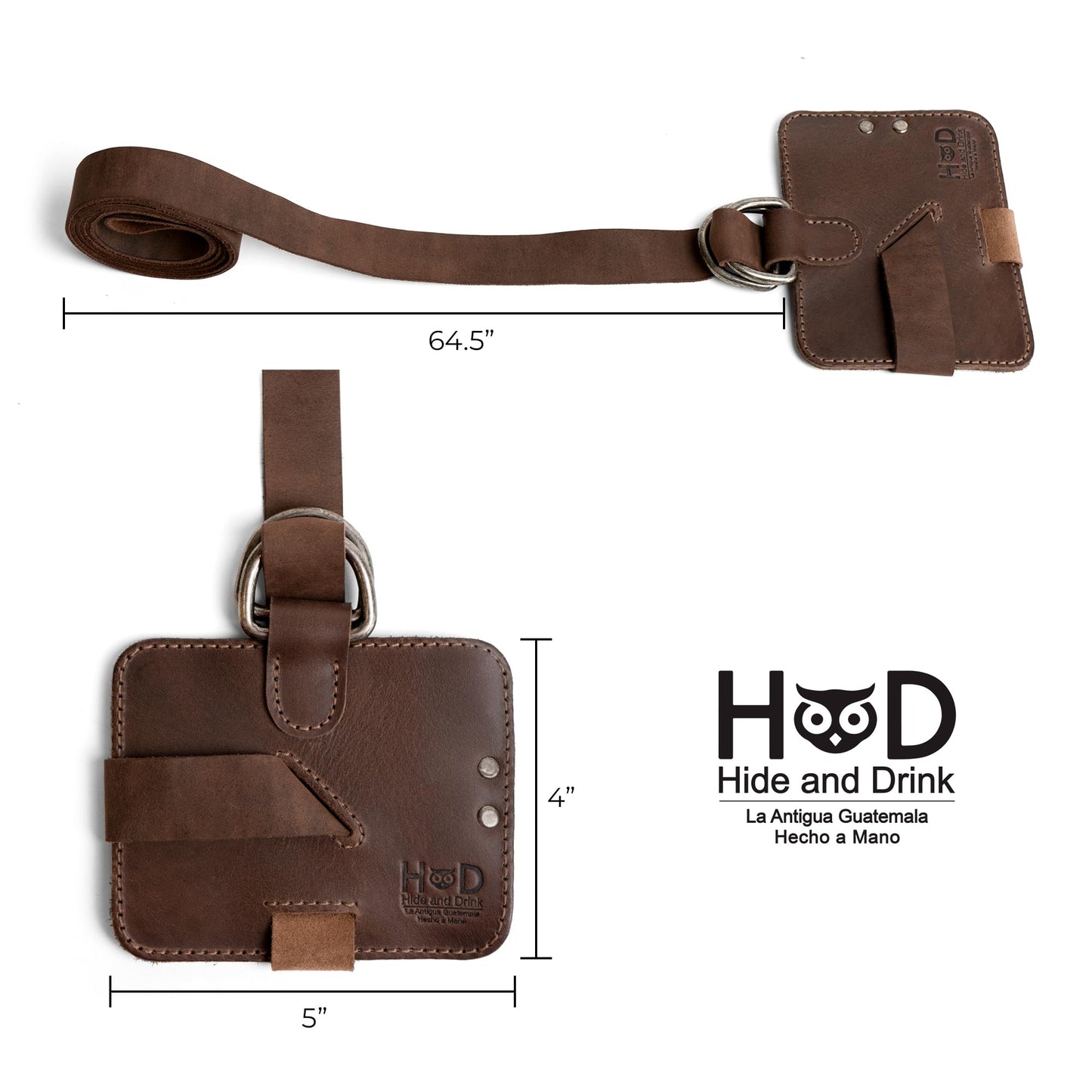 Hide & Drink, Adjustable Book Strap Carrier, Shoulder Carry Reader Essentials, Safe Rustic Holder, Full Grain Leather, Handmade Accessory, Bourbon Brown