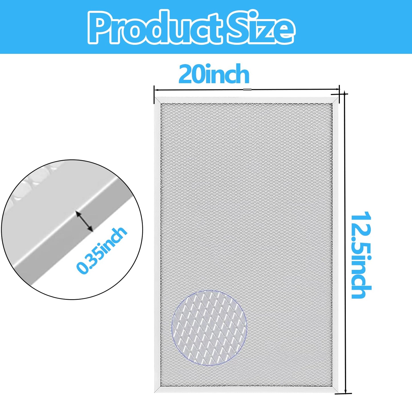 50000293-004 Post Filters for Honey-well Electronic Air Cleaner,Replacement F300 F50F F58F F300E F300A 20" X 12.5" - 2 Packs