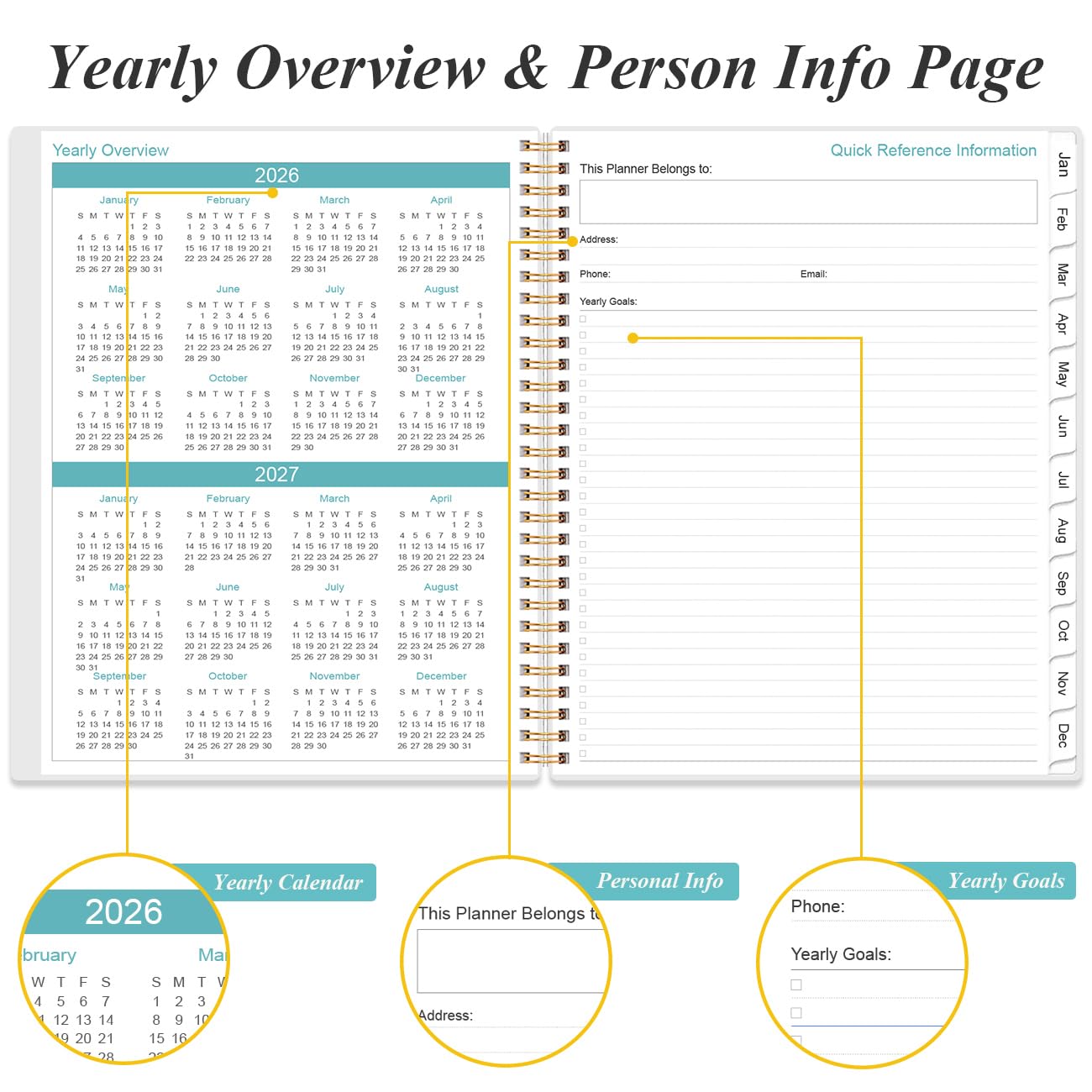 Daily Planner 2026-2027 Full Page Per Day- 2026-2027 Daily & Monthly Planner from July 2026 to June 2027, Day Planner 2026-27 with 12 Months Tabs, 8.5" x 11", Black Flowers