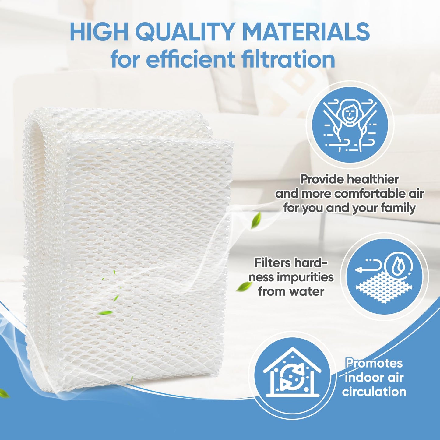 LBLVBNEWD 4 Pack MAF2 Humidifier Super Wick Wicking Filter Compatible with Aircare Esscik Air MAF2 MiostAIR MA0800 MA08000 MA0600 MA0601 and Replacement for Kenmore 15408 29988 Humidifiers